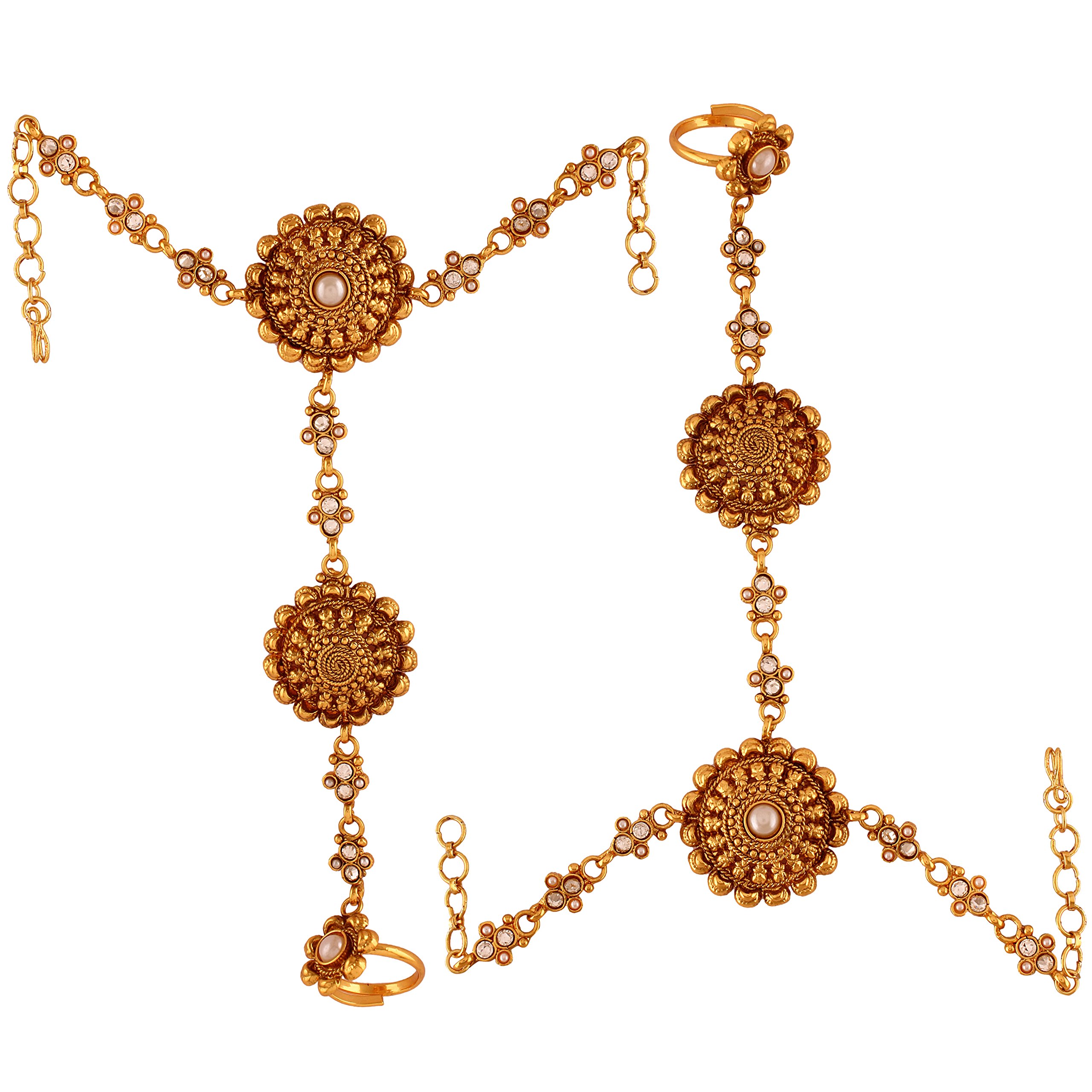 See full amazon price history chart for ACCESSHER Pair Of Royal Antique Traditional Hathphool For Women ACCESSHER Pair Of Royal Antique Traditional Hathphool For Women (B01A319WOU) Amazon Price History, Amazon Price Tracker