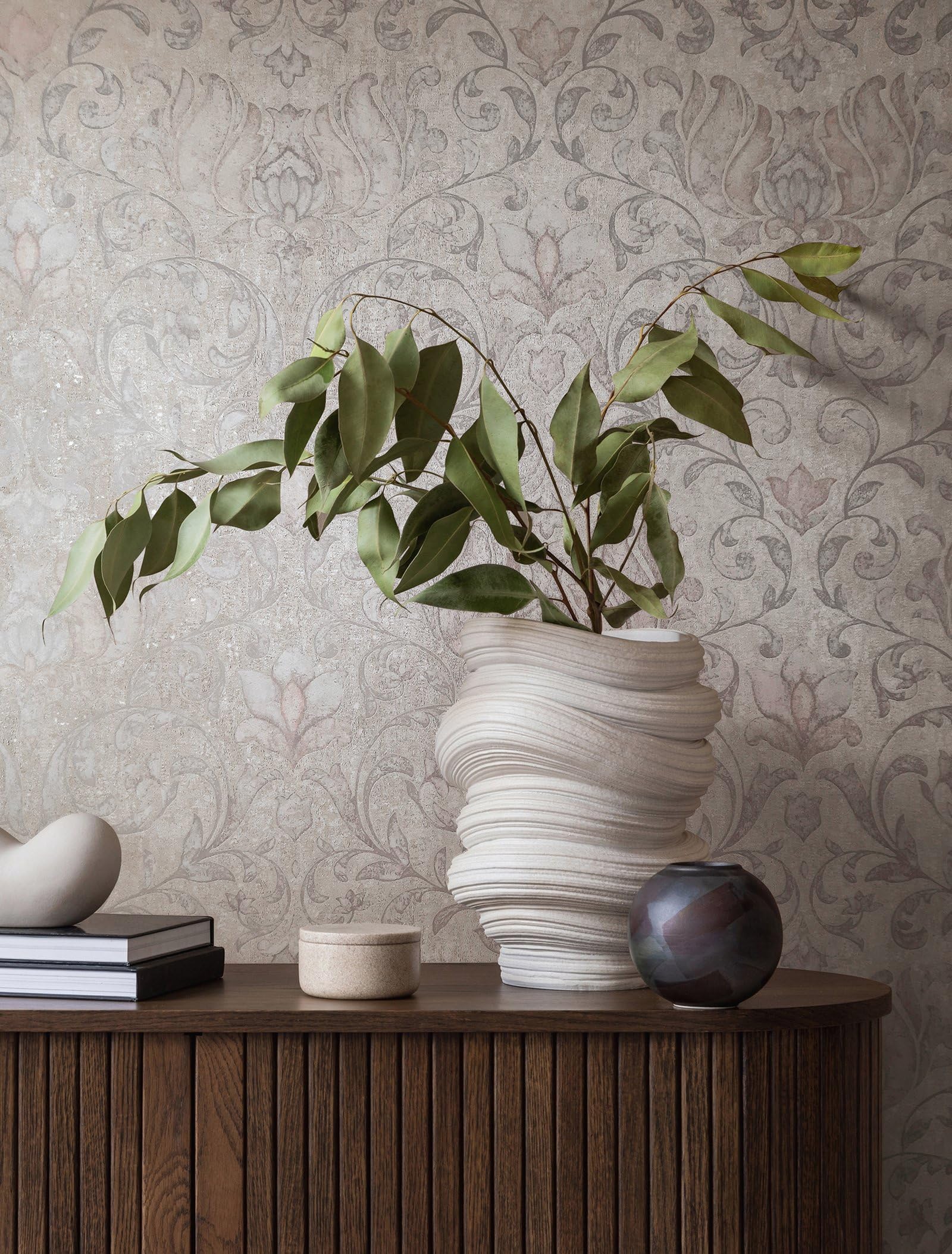 Galerie 35152 City Romance Beige Damask Wallpaper