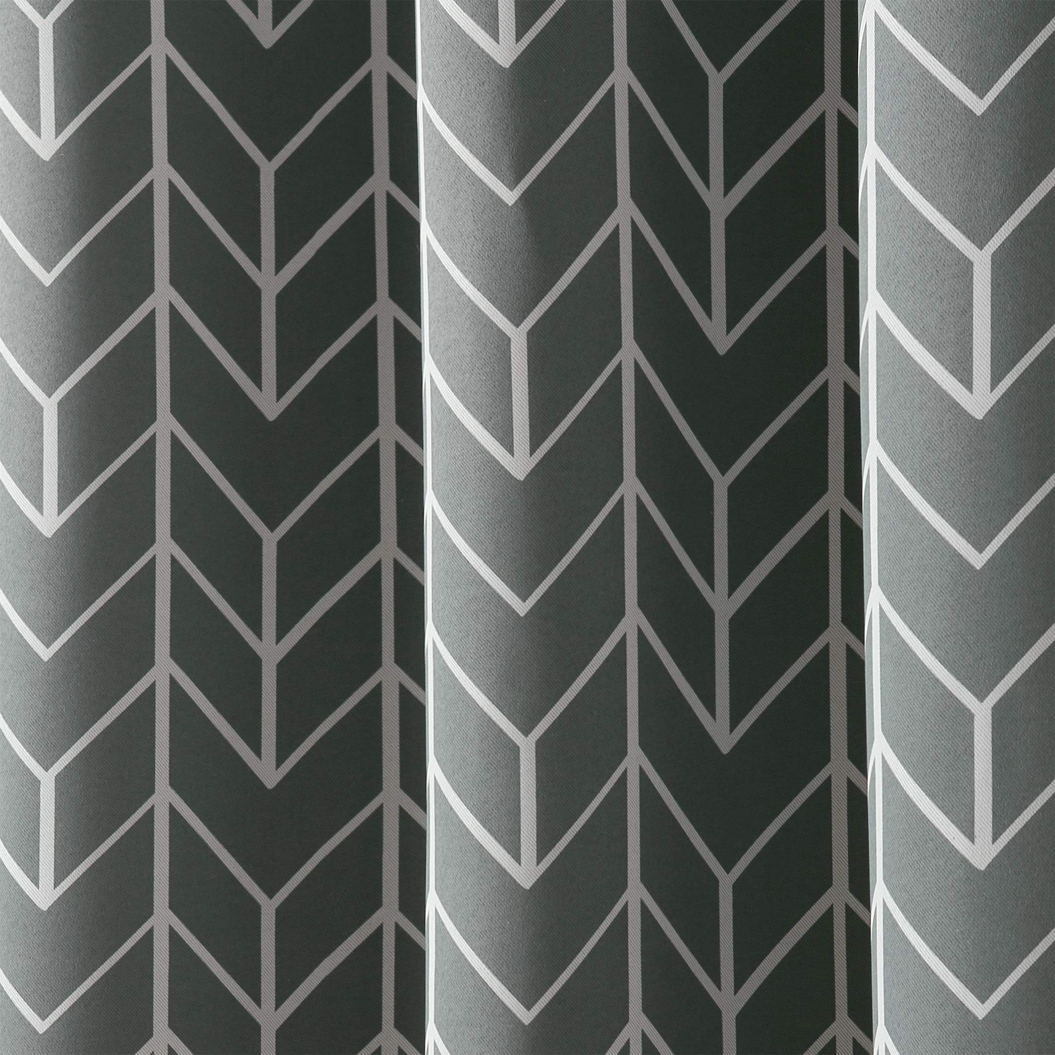 Sun Zero Kenwood Chevron Blackout Grommet Curtain Panel, 40" x 95", Gray, Grey, W 40" x L 95" (1 Panels) - Image 3