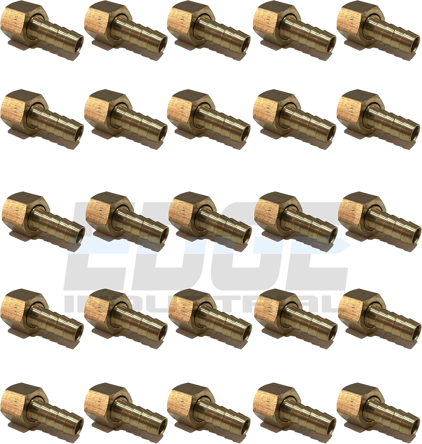 3/8" Hose ID to 3/8" Female NPSM Brass Ball SEAT Swivel Connector Fuel/AIR/Water/Oil/Gas/WOG (Qty 10)