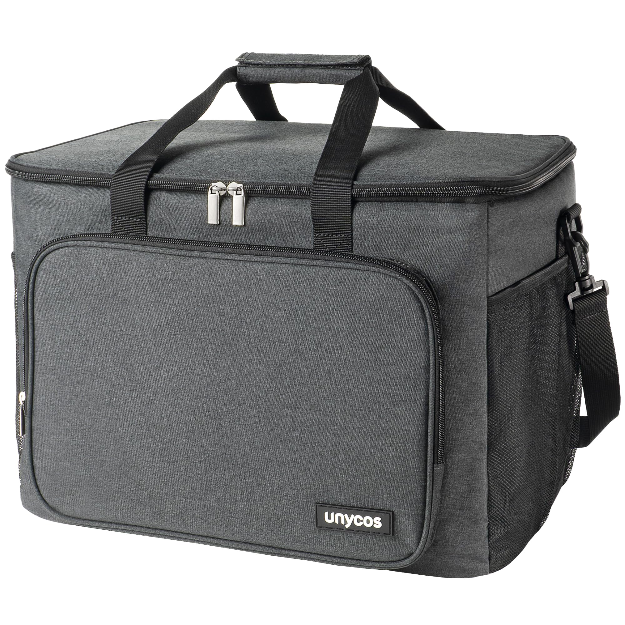 unycos - Bolsa Térmica Porta Alimentos 20L - Nevera Portátil, Lunch Box Impermeable, Hermética e Isotérmica, Porta Fiambrera para Almuerzo, Oficina, Viaje, Pícnic o Colegio (Negra)