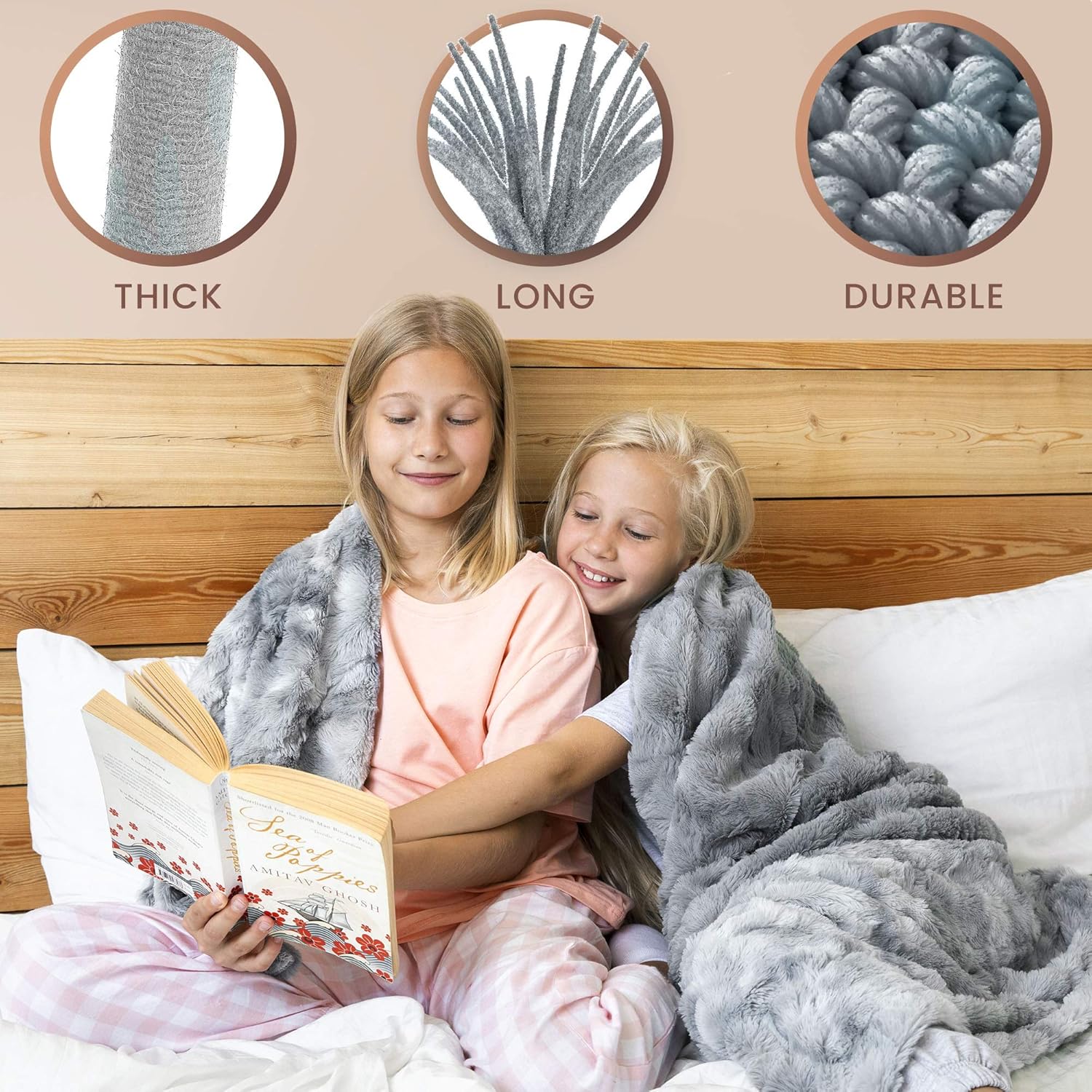 Everlasting Comfort Luxury Faux Fur Throw Blanket - Soft, Fluffy, Warm, Cozy, Plush (Arctic Blue) : Home & Kitchen