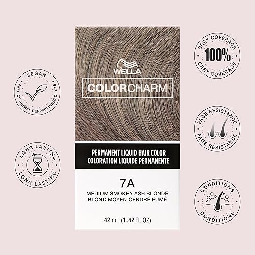 Miniatura 3 de Wella Color Charm - Tinte líquido permanente para el cabello para cobertura de canas, rubio ceniza
