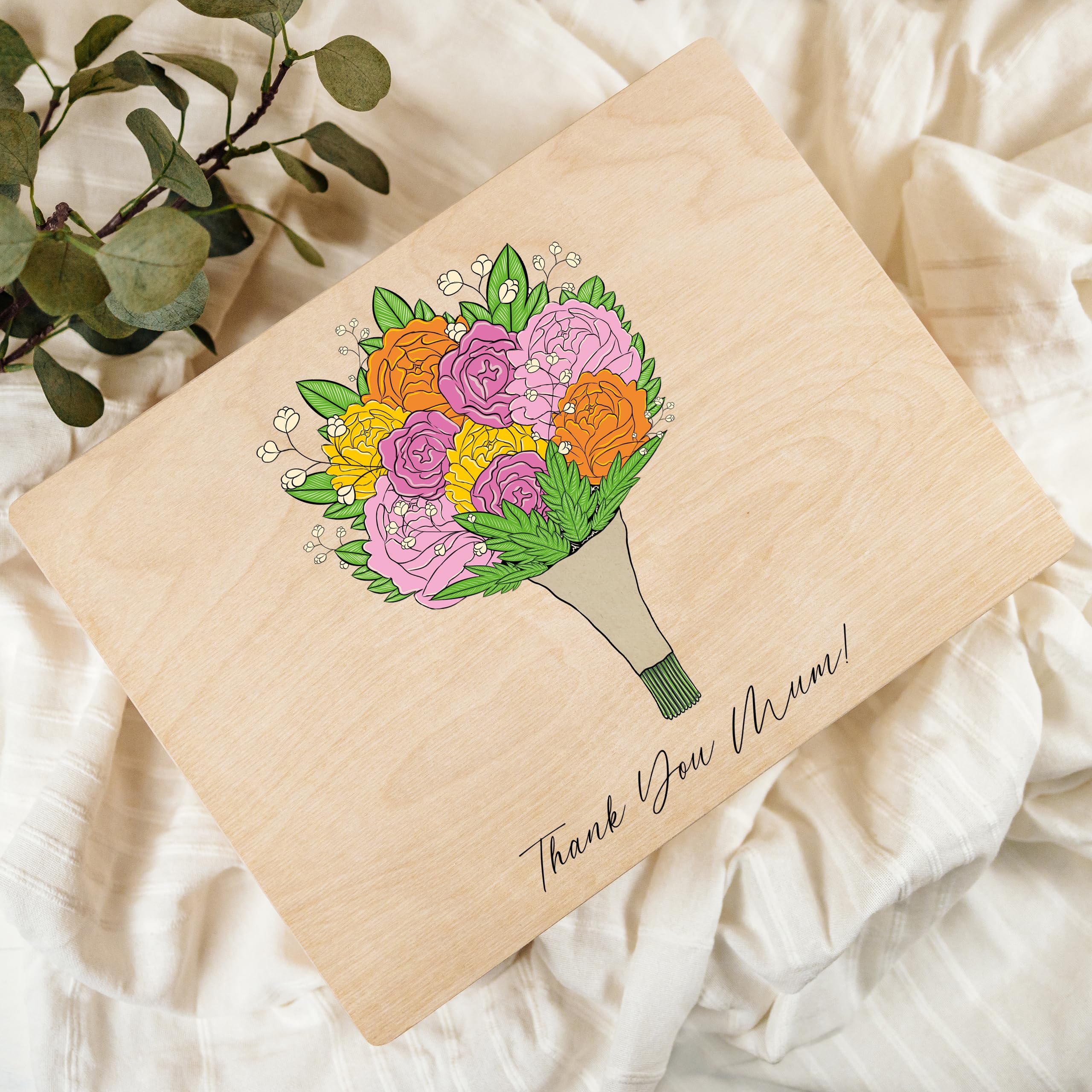 Creative Deco Namenstag Erinnerungsbox Holzkiste Personalisiert 40x30x24cm