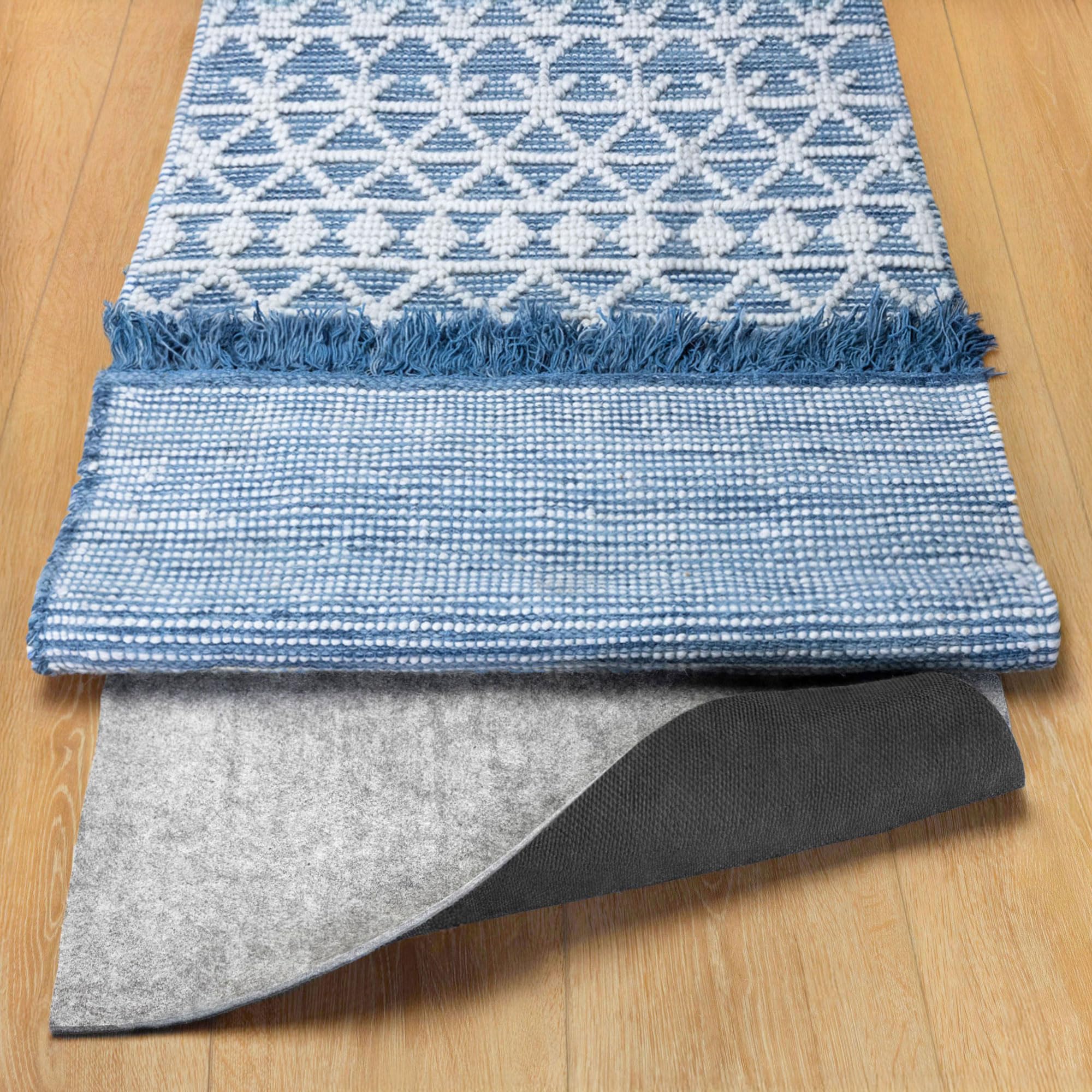 RUGPADUSA - Dual Surface - 2'x5' - 1/8" Thick - Felt + Rubber - Non-Slip Backing Rug Pad - Adds Low-Profile Comfort and Protection