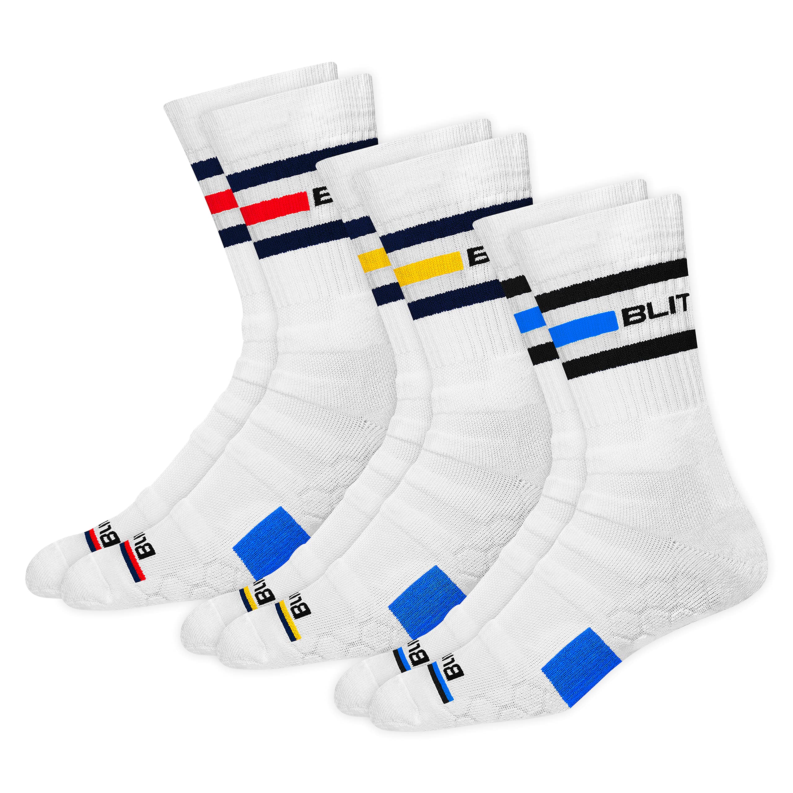 BLITZSOX Hi-Tech Performance Calzini Sportivi per Uomo e Donna (Corsa, Tennis, Allenamento e Fitness), Confezione da 3