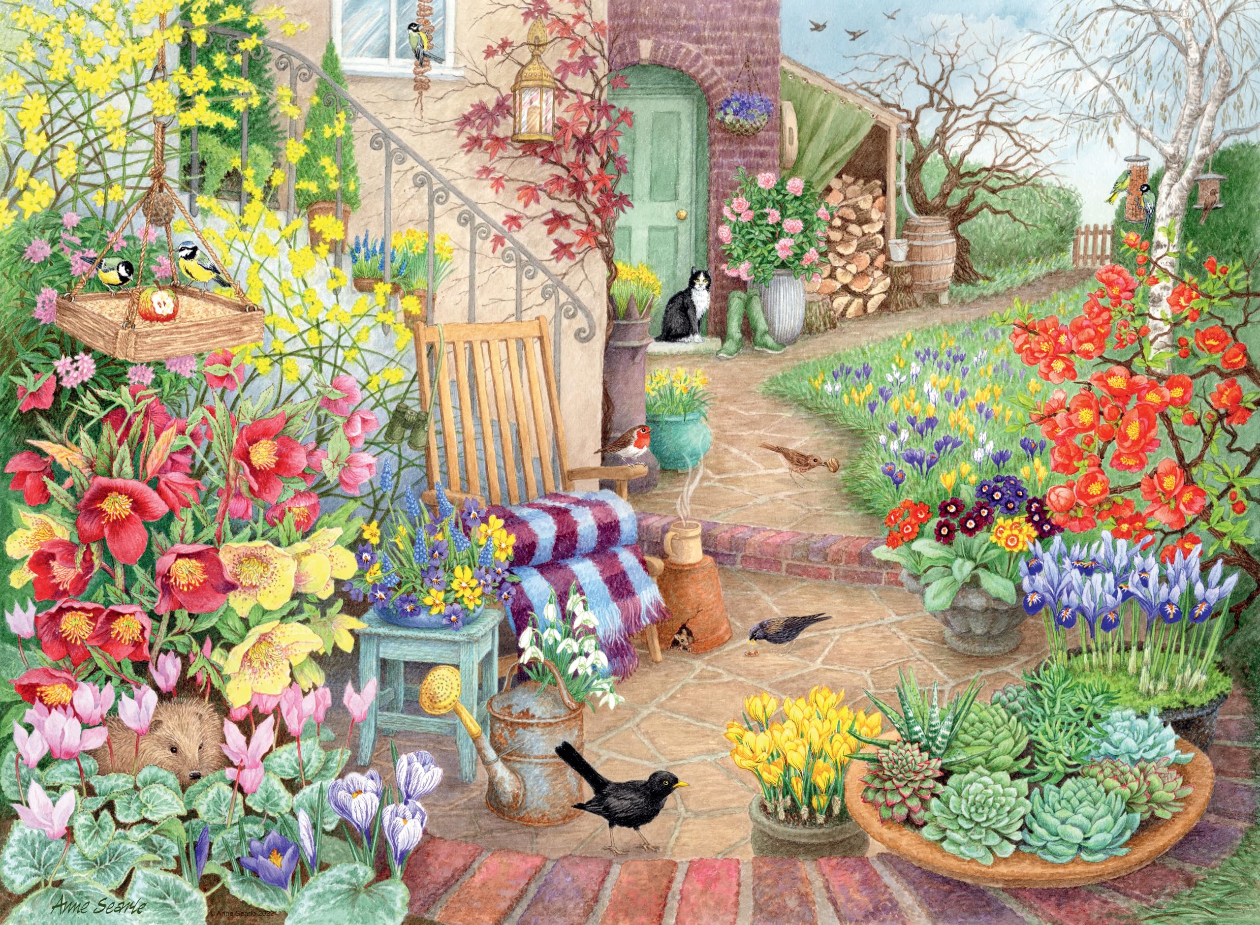 Ravensburger Happy Days Glorious Gardens Puzzle 4 x 500 pièces pour Adultes et Enfants à partir de 10 Ans