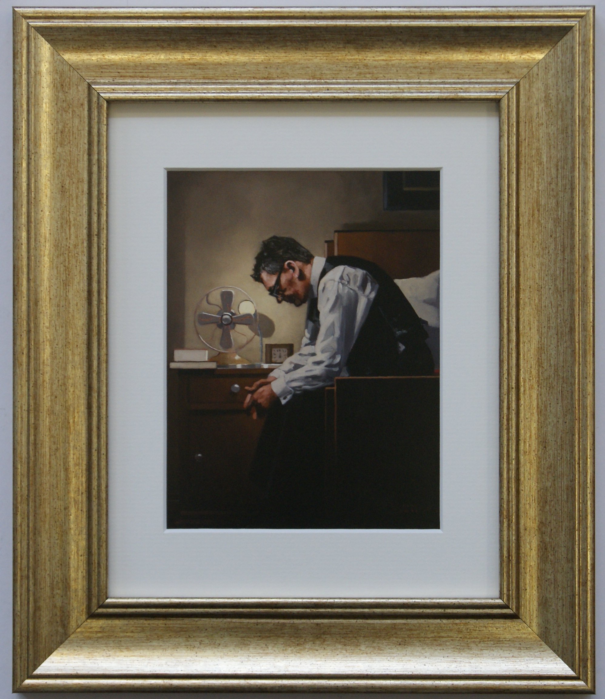Keats Gallery White The Weight By Jack Vettriano Framed Art Print Picture (33Cm X 28Cm)