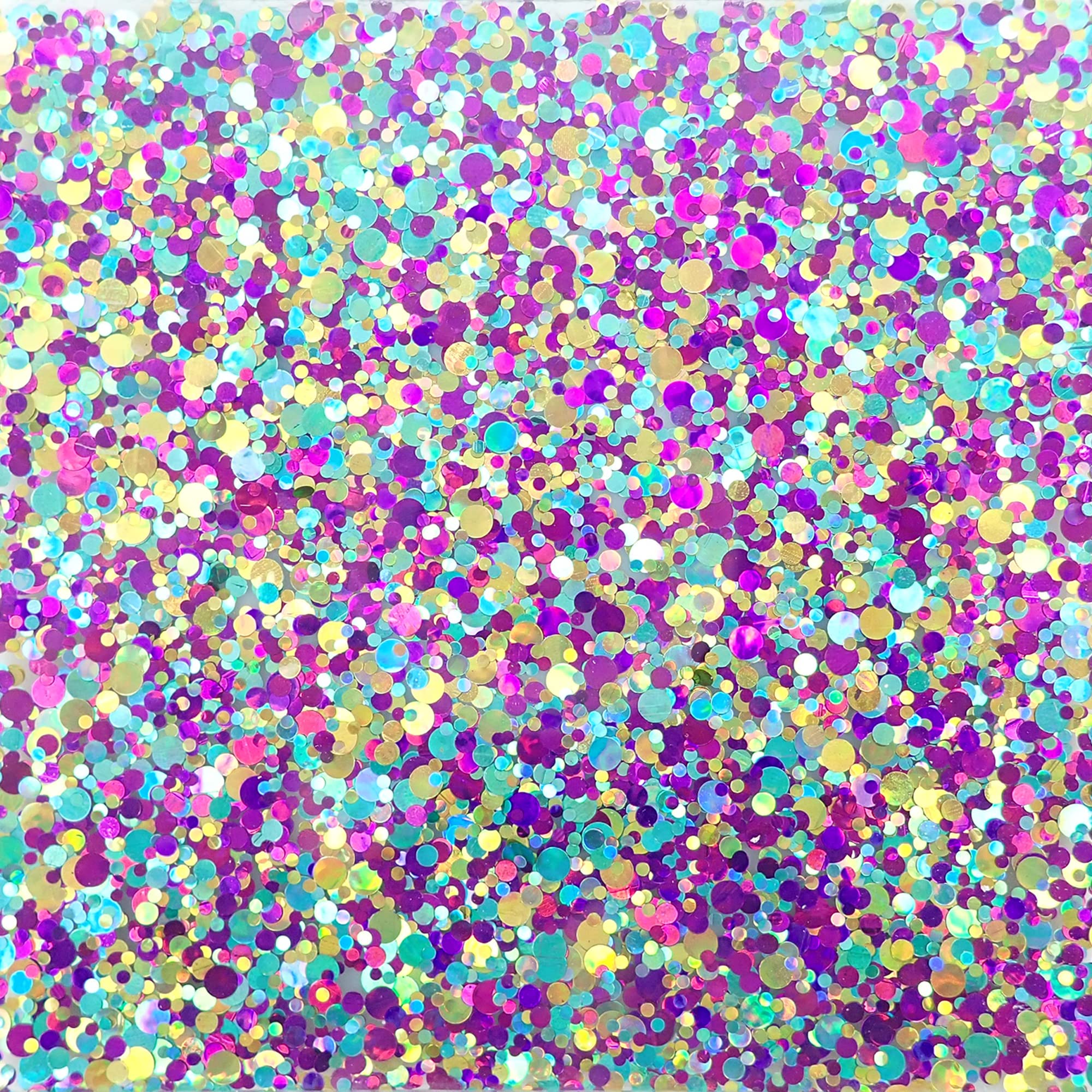 Incudo Blue and Purple Chunky Glitter Cast Acrylic Sheet, 3mm Thick (150x125mm)