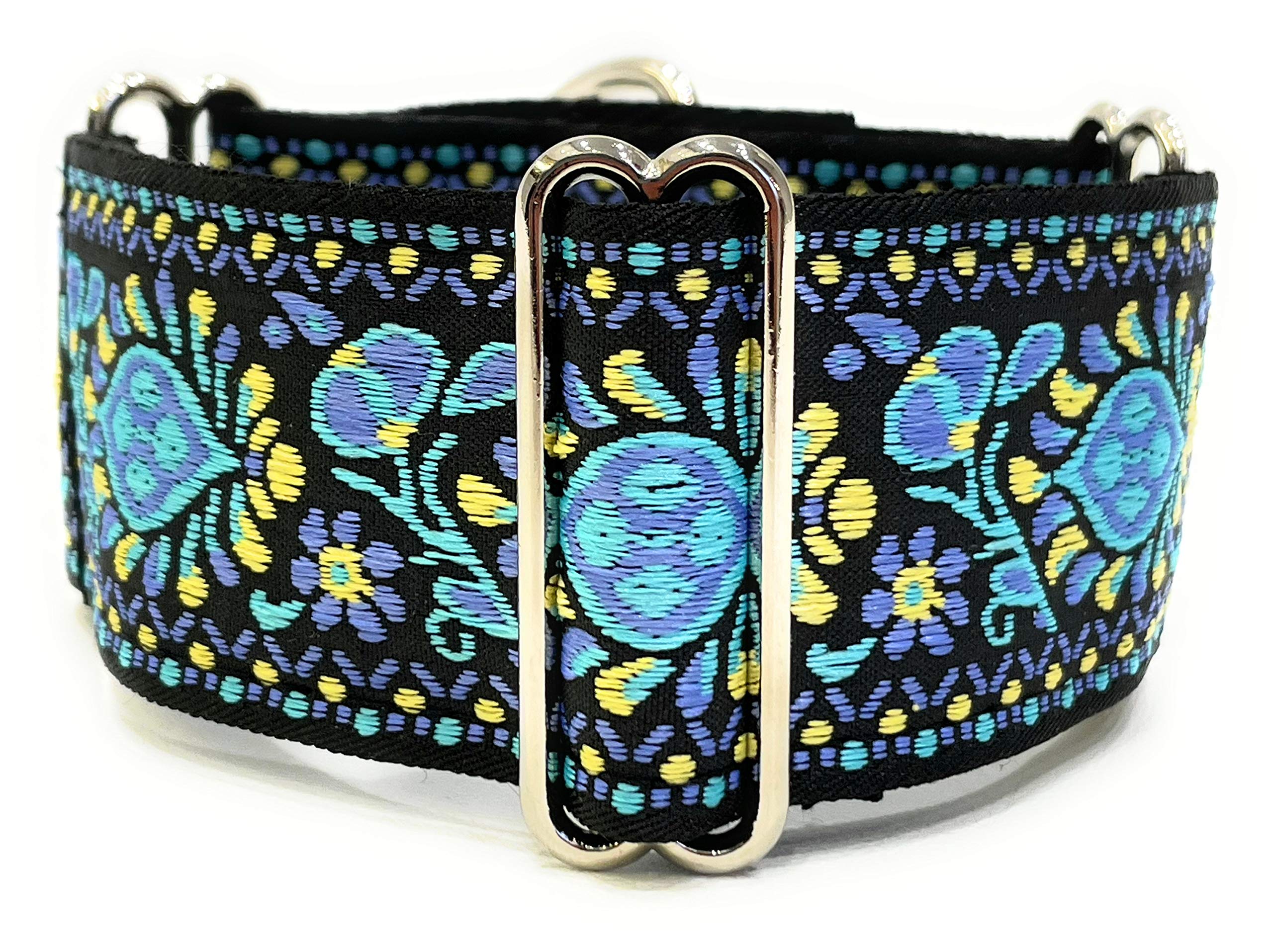 Martingale Dog Collar for Greyhound Saluki Whippet and Other Breeds with Similar Neck 2" Wide (14"-18") Matching Leash Available