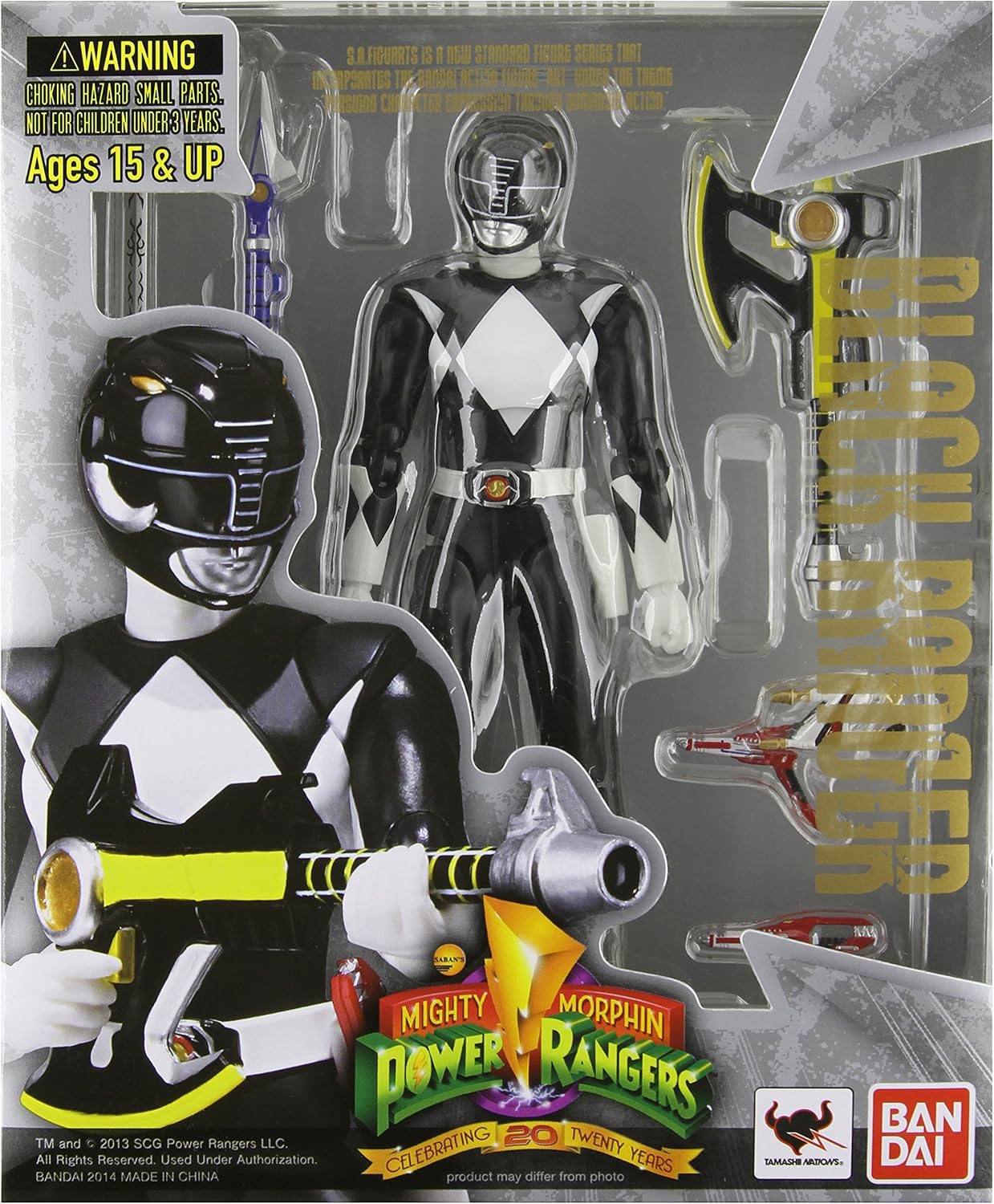 TAMASHII NATIONS Bandai S.H. Figuarts Mighty Morphin Black Ranger Action Figure