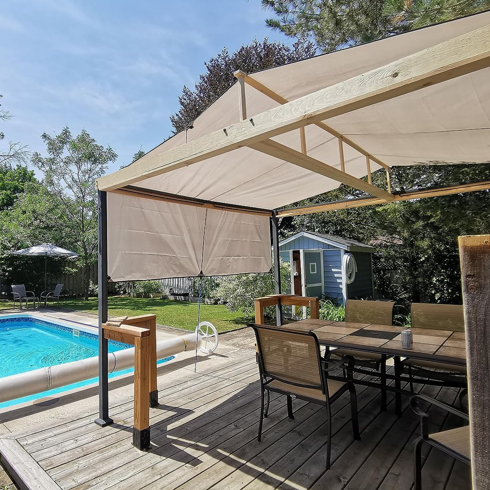 Azarxis Zeltplane mit UPF 50+ UV-Schutz, Hammock Tarp, Leicht und wasserdicht Plane für Camping Hängematte (Grün, S-300cm×400cm)
