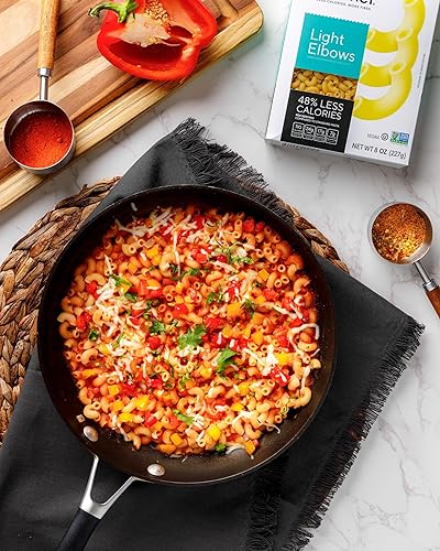 Miniatura 10 de Fiber Gourmet Pasta de codo ligero, pasta baja en calorías y rica en fibra, fabricada en Italia, sin OMG, kosher, vegana, cero colores artificiales