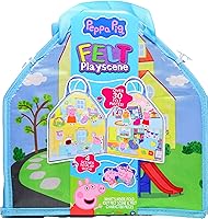 Tara Toys Peppa Pig Felt Playscene - Portable Interactive Storytelling Set with 30+ Pieces for Kids