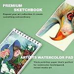 Kalour 76 Ensemble de croquis de dessin - Pro Fournitures d'art avec carnet de croquis & Papier aquarelle - Inclure l'aquarelle,Graphite,Coloré,Métallique,Pastel,Crayon de charbon - pour les artistes Débutants Adultes Adolescents
