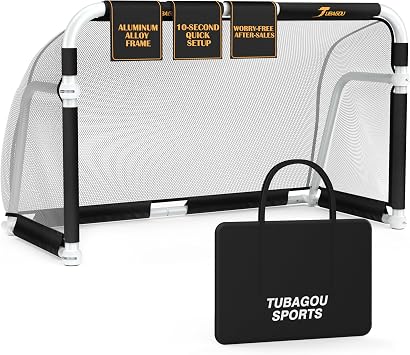 Aluminum Folding Soccer Goal Portable with Carry Bag, 5X3/4X2.5FT