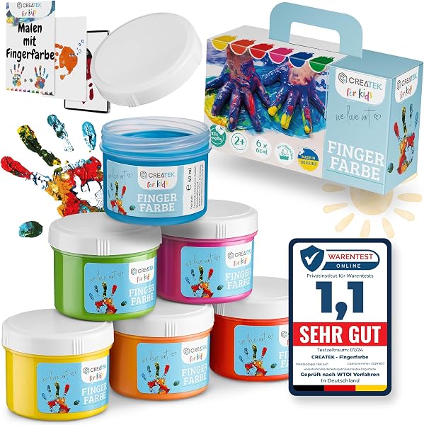 CreaTek Vingerverf Set 6x60ml