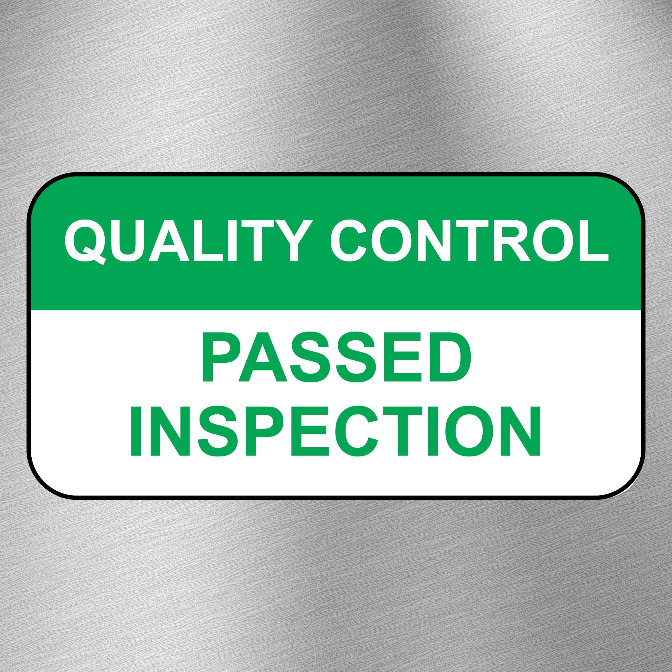 500 Passed Inspection Quality Control Labels Checked Signed and Date - 500 Stickers 38mm x 20mm