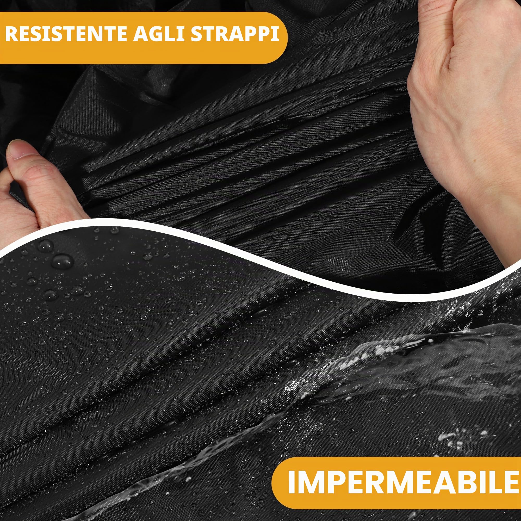Copertura Esterna Anti-UV Pioggia Per Kia Sportage 10-24 1pc | Nero, Blu, 210D Oxford Cloth, 475x186x150cm, Anti-UV, Protezione Completa, Strisce Riflettenti, Esterna