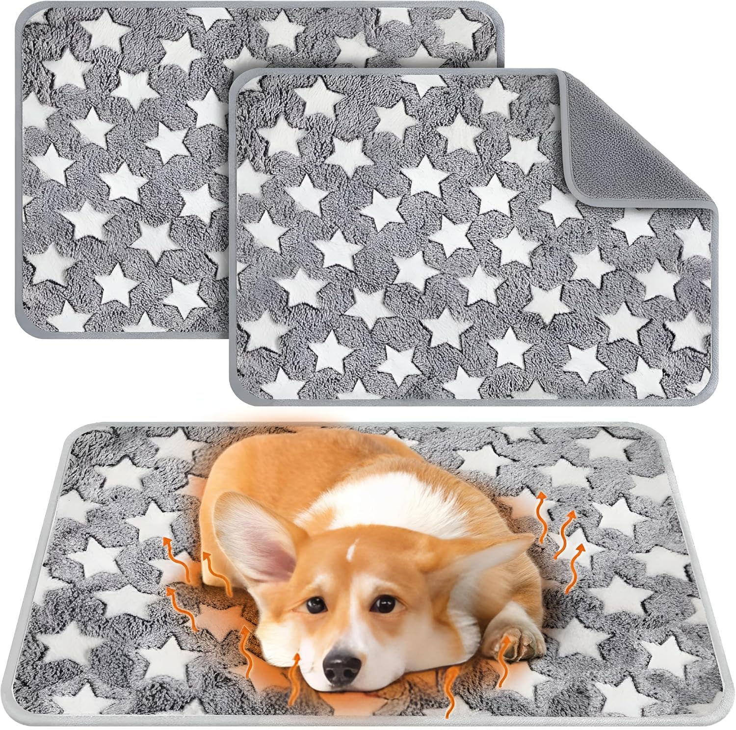2 Pcs Large Self Warming Cat Pad Self Heating Cat Mat Bed Dog Crate Pet Blankets Thermal Heated Bed Mat for Outdoor Indoor Newborn Kittens Puppies Dog(Large Star,41 x 29) 2 Pcs Large Self Warming Cat Pad Self Heating Cat Mat Bed Dog Crate Pet Blankets Thermal Heated Bed Mat for Outdoor Indoor Newborn Kittens Puppies Dog(Large Star,41 x 29)