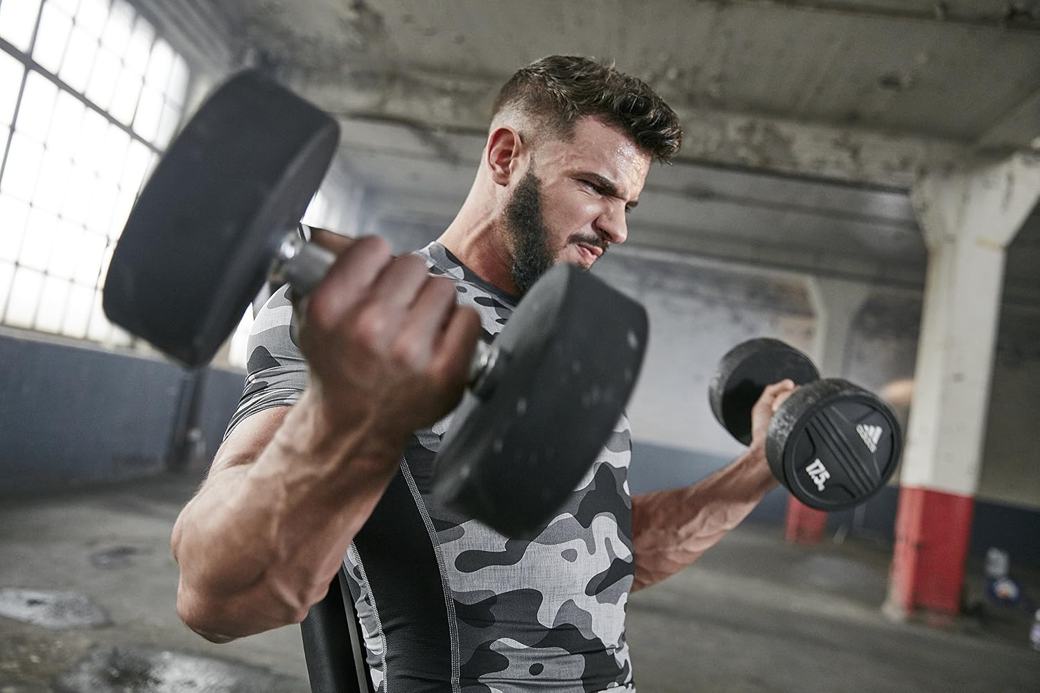 Adidas (Adidas) Cast Iron Dumbbells 2.5kg Dumbbell Adwt – 11340 _ , black