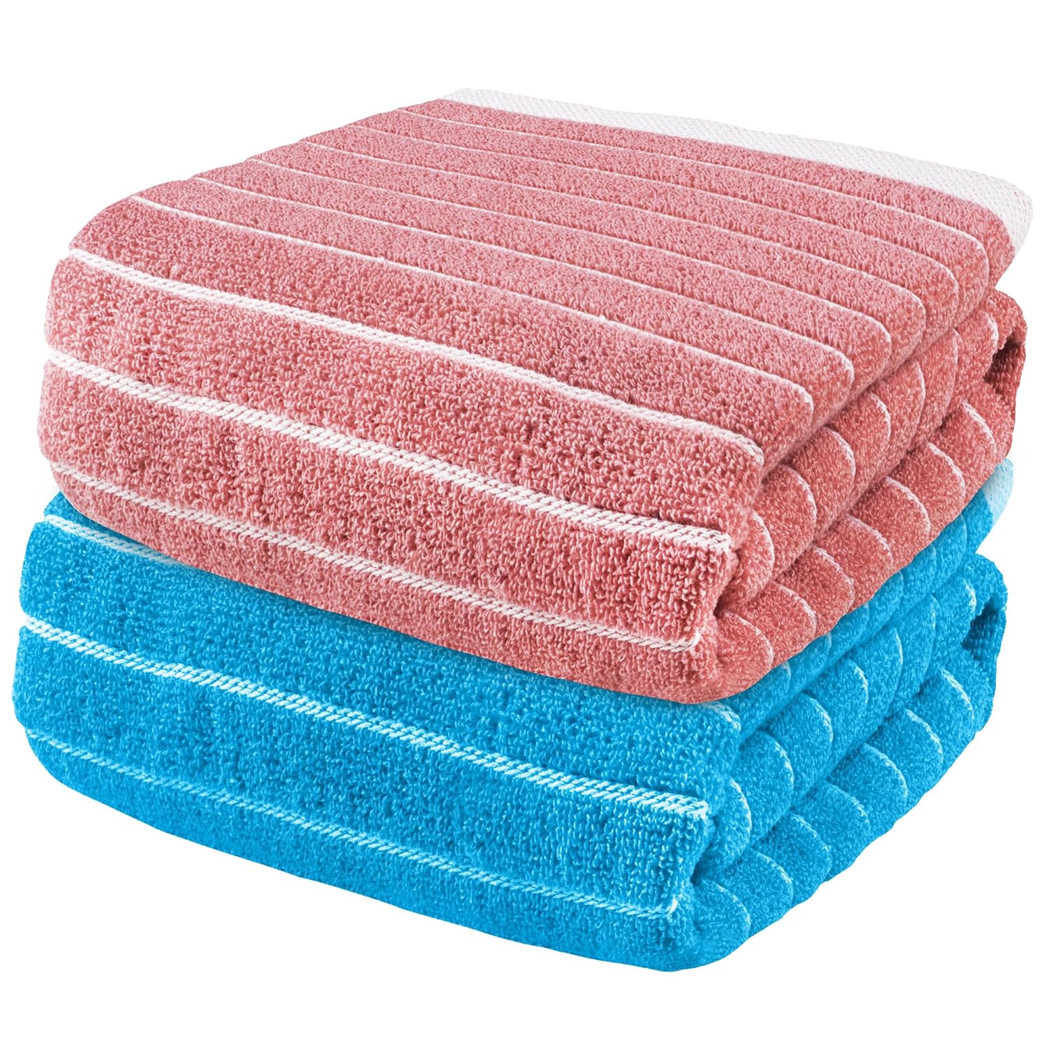 Story@Home Towels for Bath Large Size | Set of 2 | 400 GSM Quick Dry Bath Towel | 70 x 140 cm | Pink – Blue | 100% Cotton Bath Towels for Men, Women & Kids | Gym Towel | Perfect for Everyday Use Story@Home Towels for Bath Large Size | Set of 2 | 400 GSM Quick Dry Bath Towel | 70 x 140 cm | Pink – Blue | 100% Cotton Bath Towels for Men, Women & Kids | Gym Towel | Perfect for Everyday Use