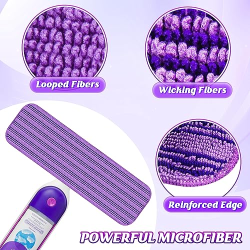 Miniatura 2 de Almohadillas reutilizables para trapeador compatibles con Swiffer Powermop (paquete de 4), repuestos de almohadillas de microfibra Papclean para