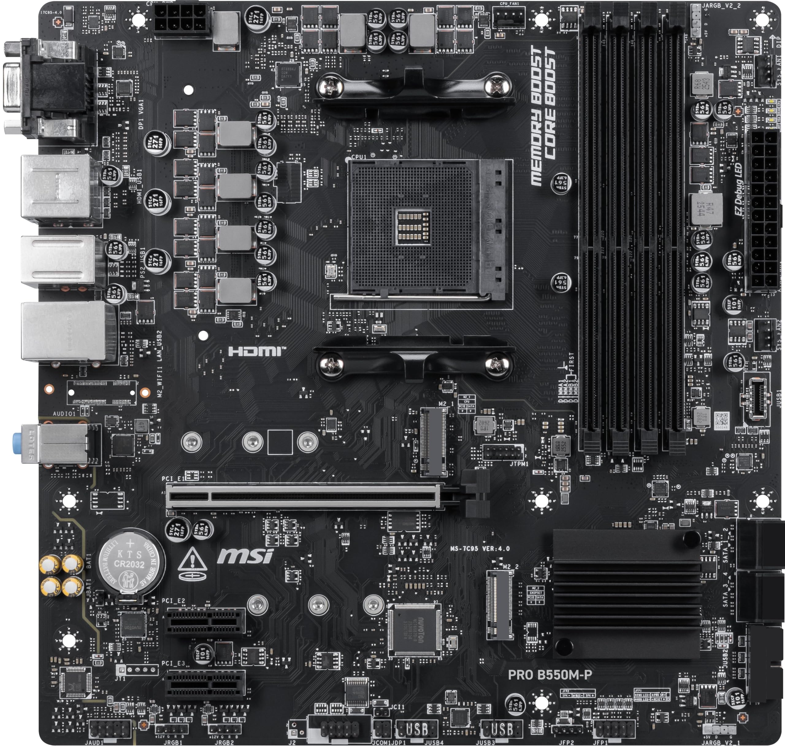 Amazon.com: MSI PRO B550M-P Motherboard, mATX - Supports AMD Ryzen