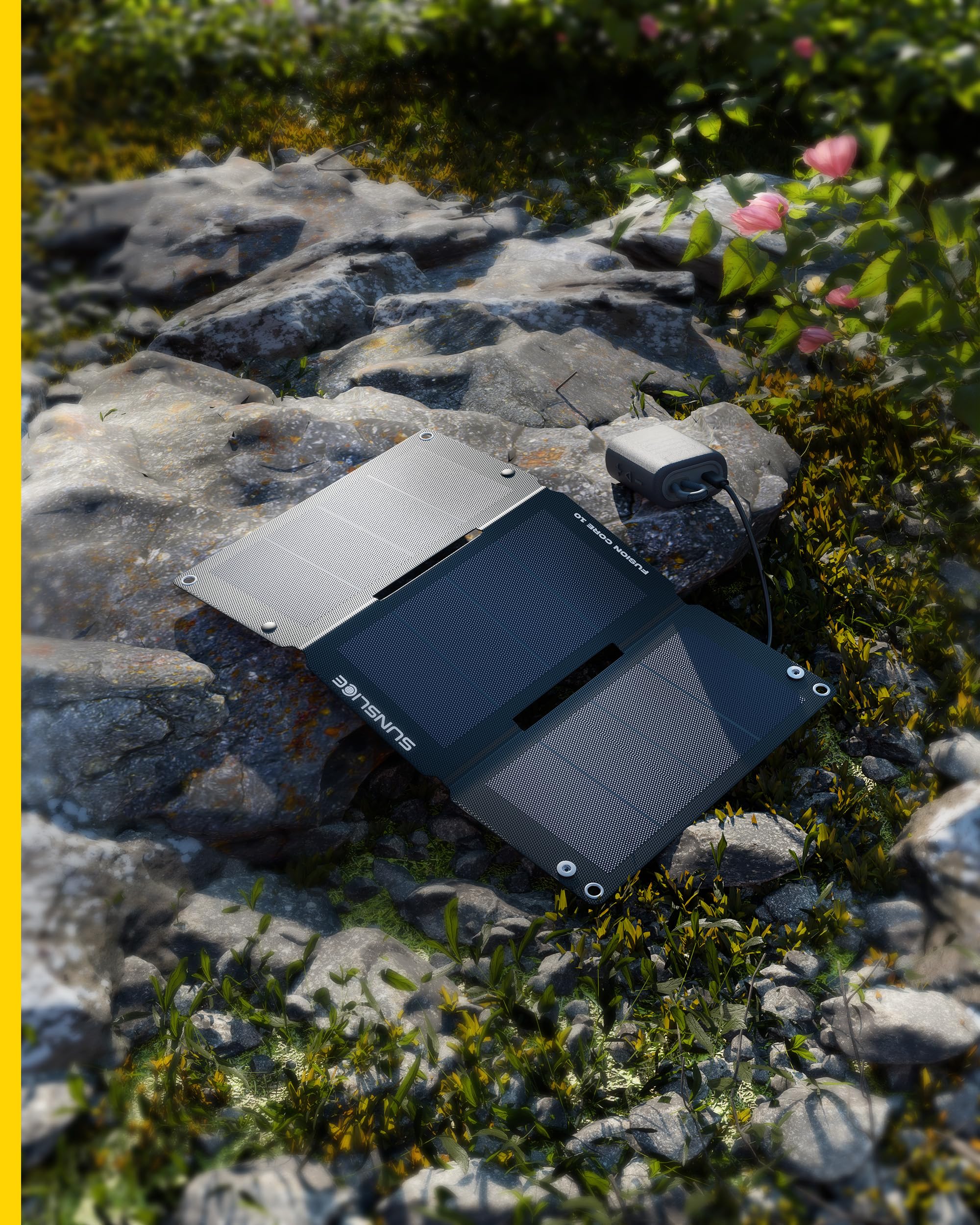 Panneau Solaire Pliable 10W Fusion Core 10 Sunslice, Charge Rapide USB-A & USB-C 5V/2A, Ultra-léger 220g, étanche, idéal randonnée, Camping, Van Life, Survie, Compatible Smartphones & powerbanks