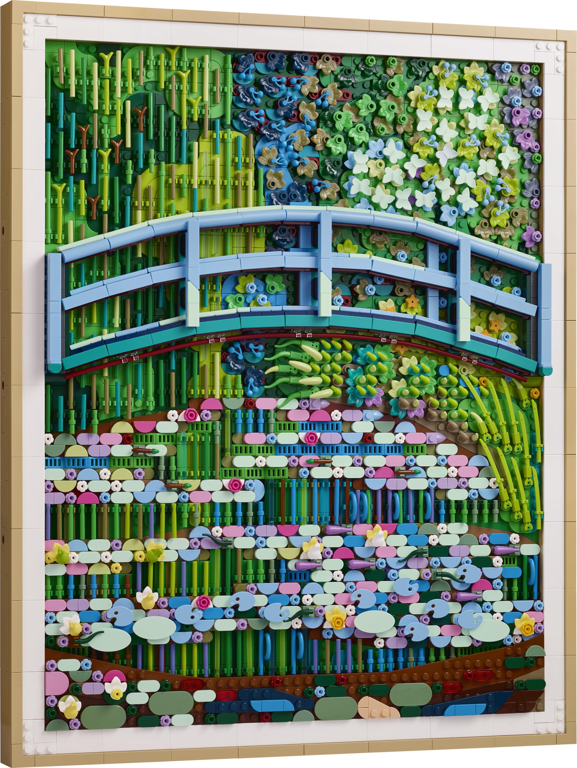 LEGO Art Claude Monet : Le Bassin aux Nymphéas, Harmonie Verte - Set de Construction pour Adulte - Décoration Murale 3D pour la Maison - Maquette de Tableau Impressionniste - Idée Cadeau DIY 31220