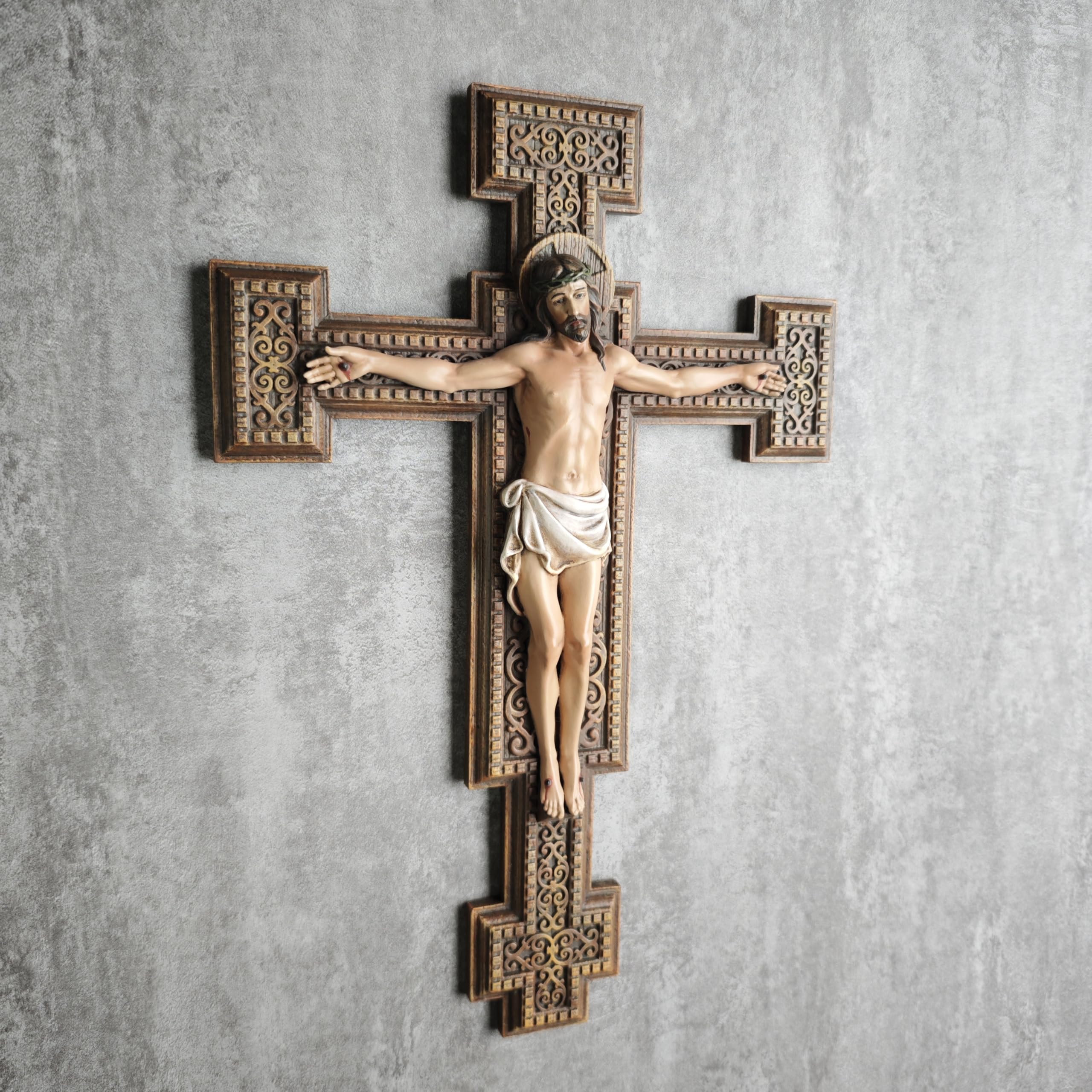 Amazon.com: BC 天主教十字架牆十字架,耶穌基督家居裝飾,宗教虔誠禮物