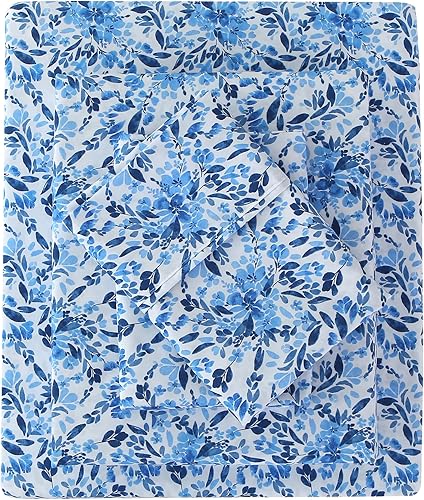 Viviland Juego de sábanas para cama matrimonial, 4 piezas de microfibra cepillada con bolsillo profundo, juego de sábanas encimeras y fundas de