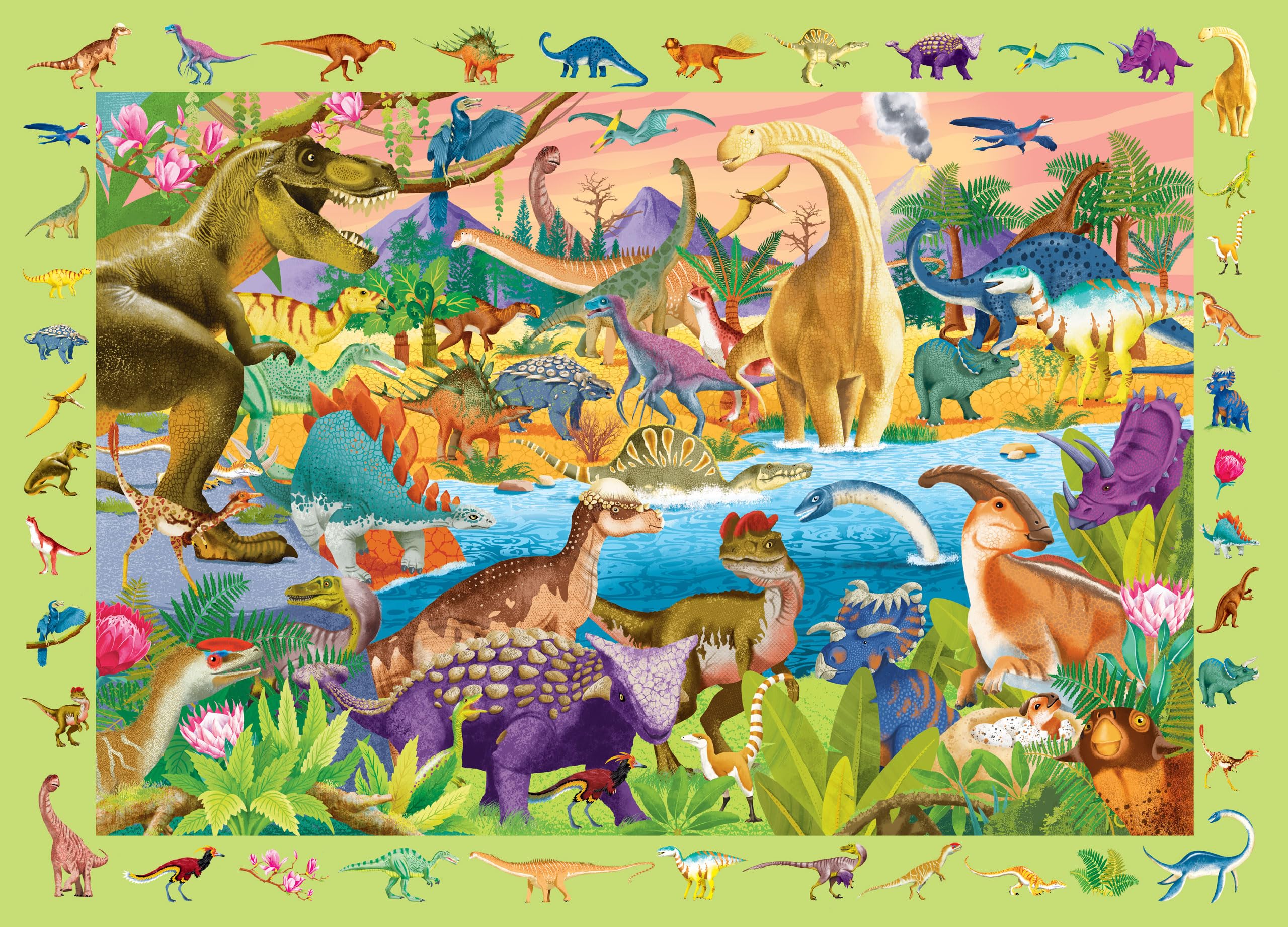 Dinosaurs Seek & Find 100-Piece Jigsaw Puzzle - Image 2