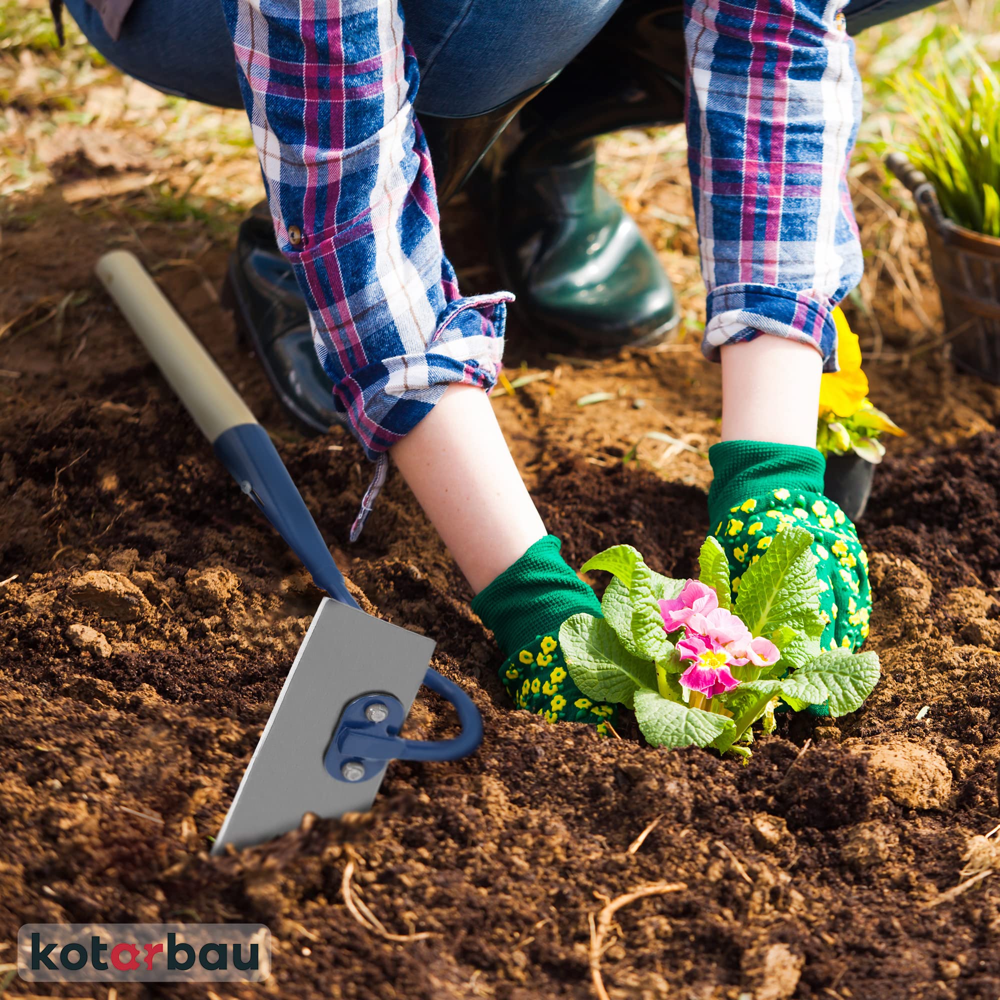 KOTARBAU® Zappa da giardino da 140 mm, lo strumento perfetto per il giardinaggio
