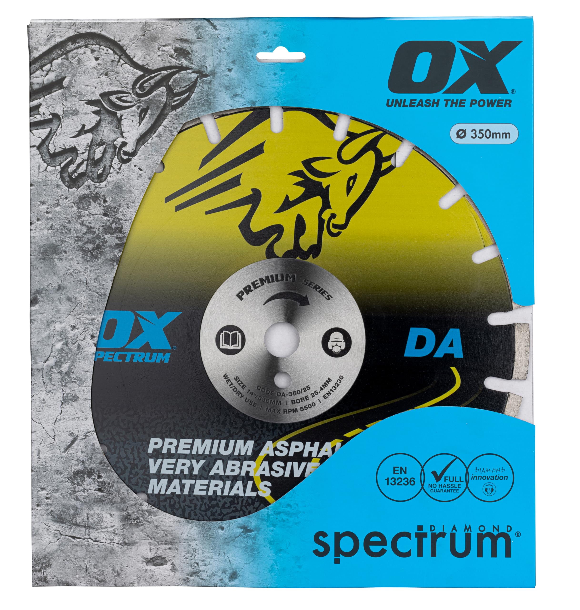 OX Tools DA350/25 Spectrum Plus Diamond Blade-Asphalt-350/25.4mm, 350/25.4mm - Image 2