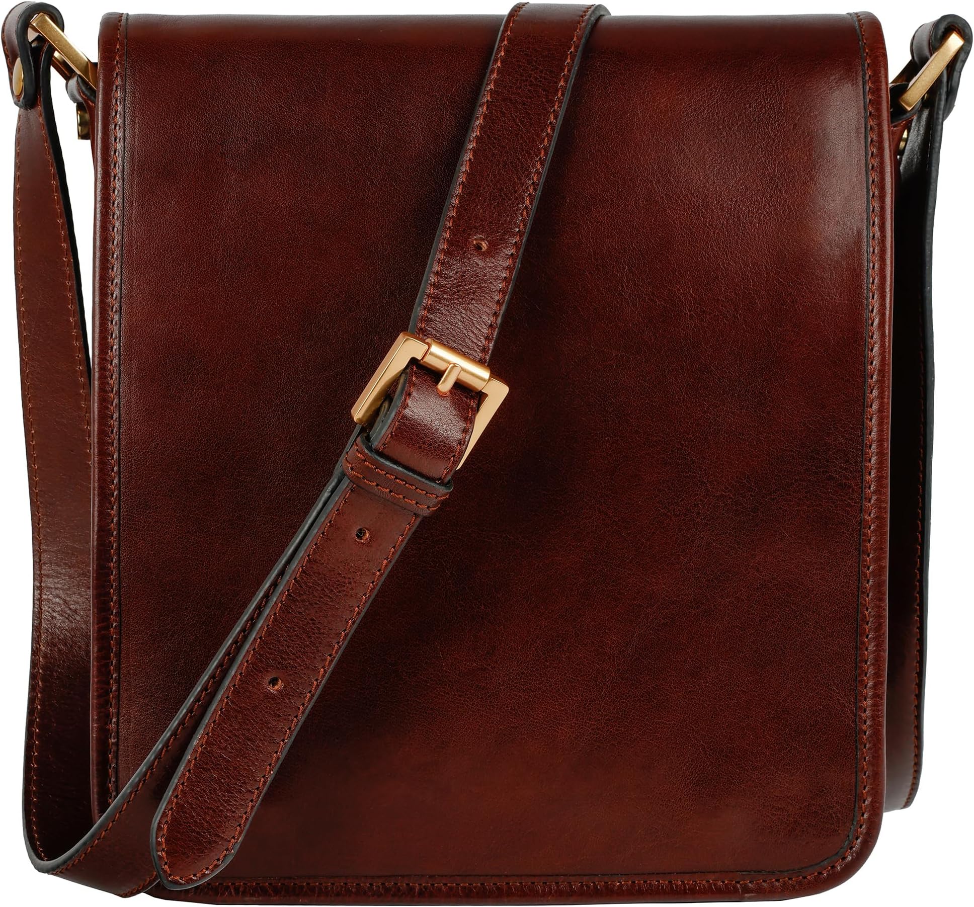 – Leather Messenger Bag for Men and Women Shoulder Crossbody Bag