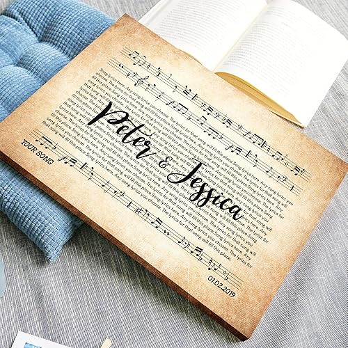 Vista 18 de Cartel de letras de canción de regalo personalizado para esposo, letras personalizadas y foto de pareja Wallart Letras de canciones de Wallart, arte
