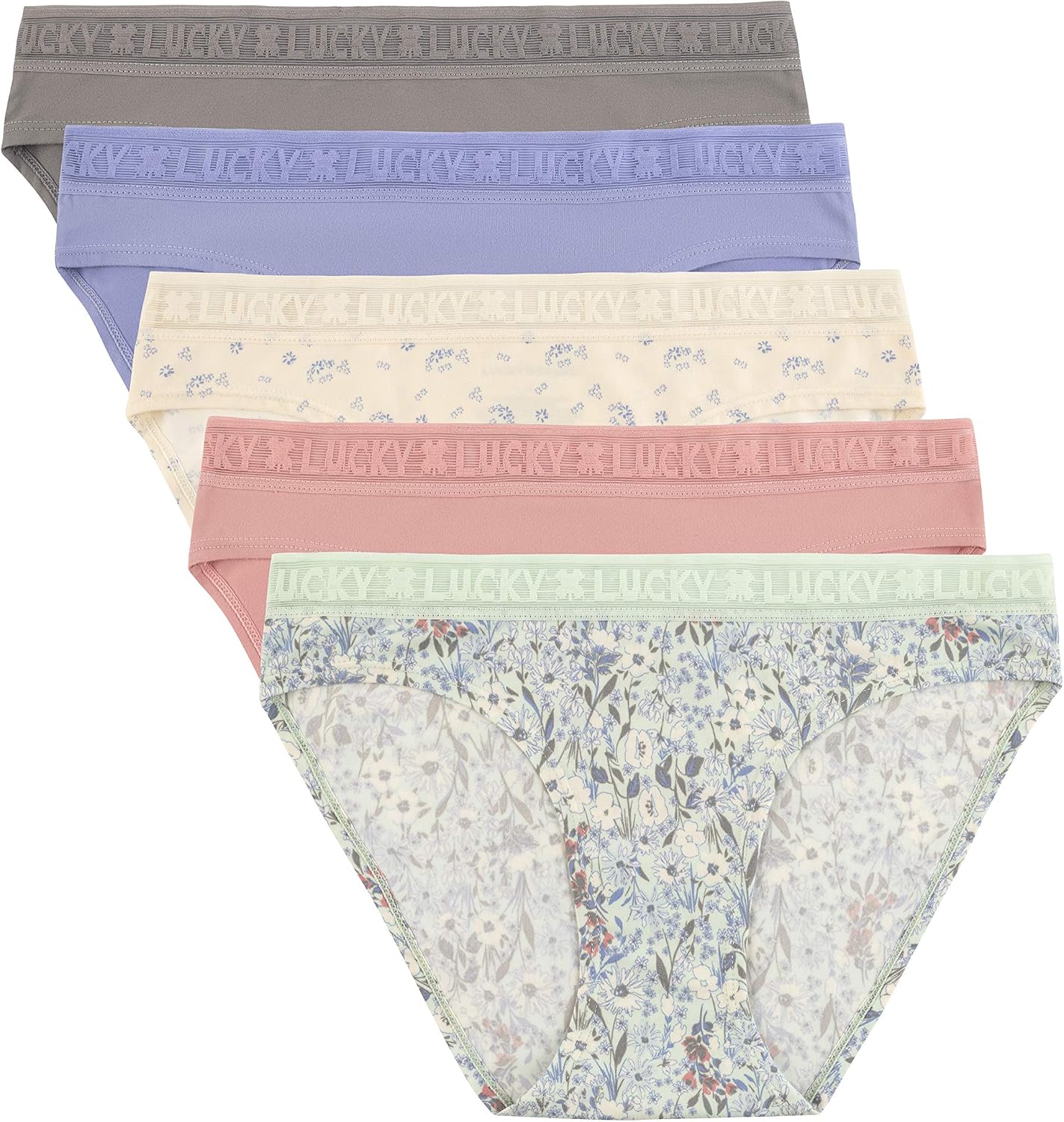 Lucky Brand Women's Microfiber Bikini Panties Multi-Pack, Misty Lilac  Gardenia \u0026 Soft Sage Seamless Stripe/Gardenia W/ Misty Lilac/Heather Grey  Seamless Stripe/Shortbread W/ Soft Sage, Medium : Amazon.com.au: Clothing,  Shoes \u0026 Accessories