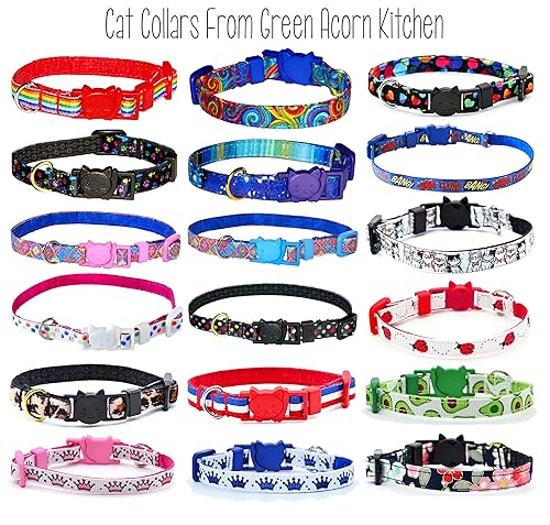 Miniatura 5 de Galaxy Cat Collar - Outer Space Cosmos of Blue and Purple - 100% Cotton - 38 Inch Wide - 2 Sizes Adjusts 6 to 8.5 or 7.5 to 12 Inches - Breakaway
