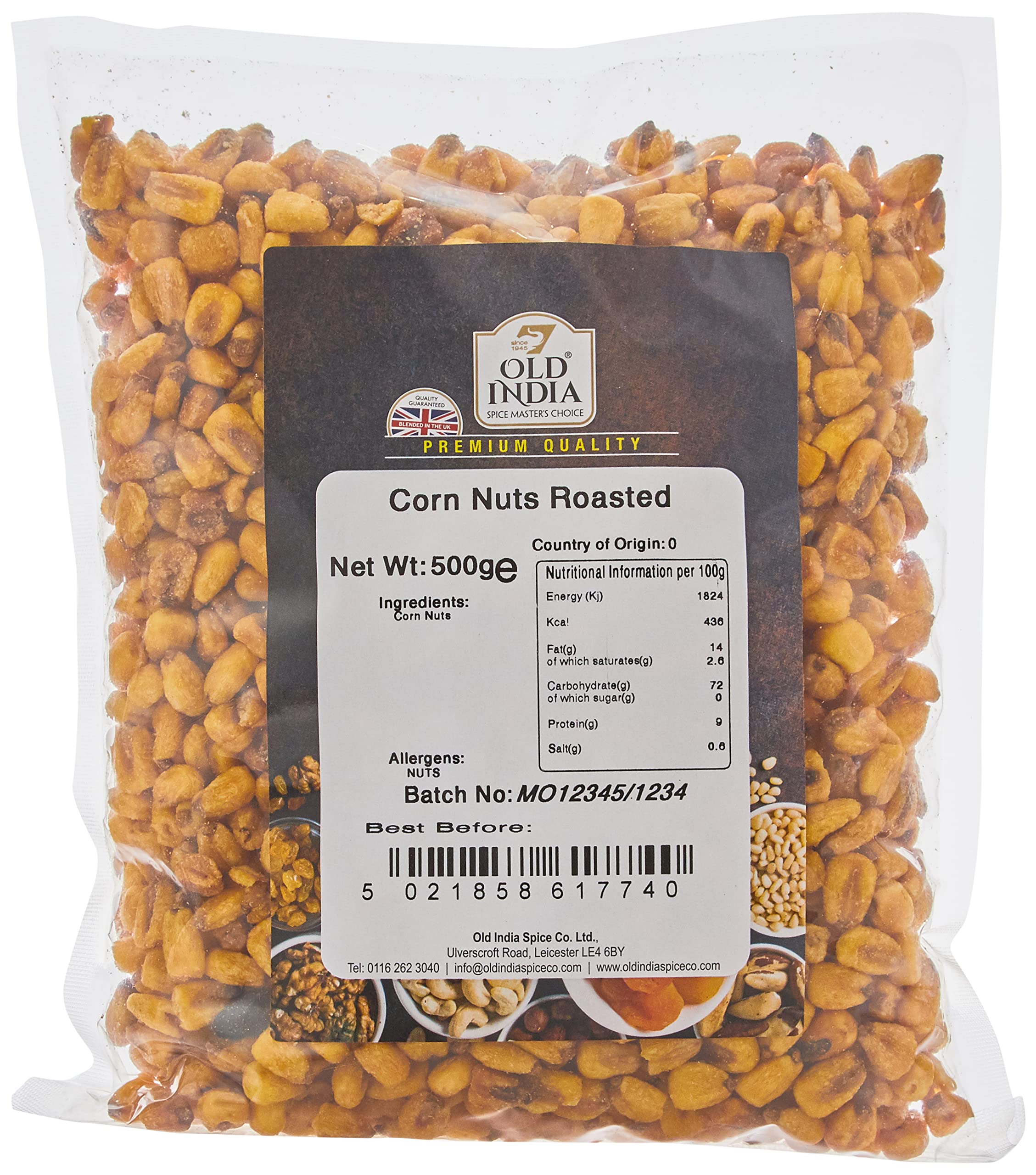 Old India Corn Nuts Roasted 500g