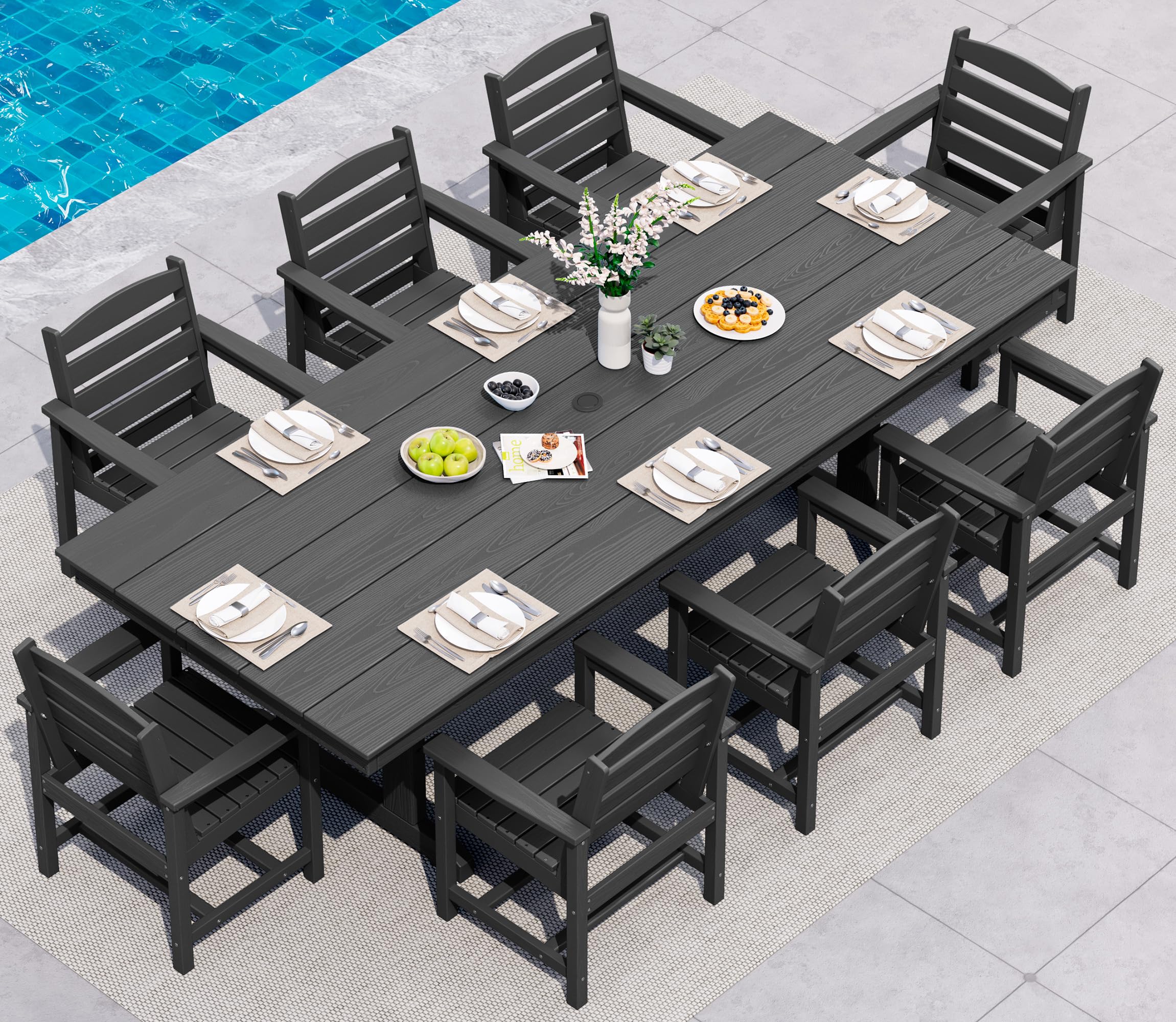 SERWALL 9-Piece Dining Set