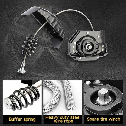 Miniatura 7 de 924-517 - Soporte de cabrestante de neumático de repuesto para Cadillac Escalade ESV EXT | Compatible con Avalanche 1500 2500/Suburban 1500