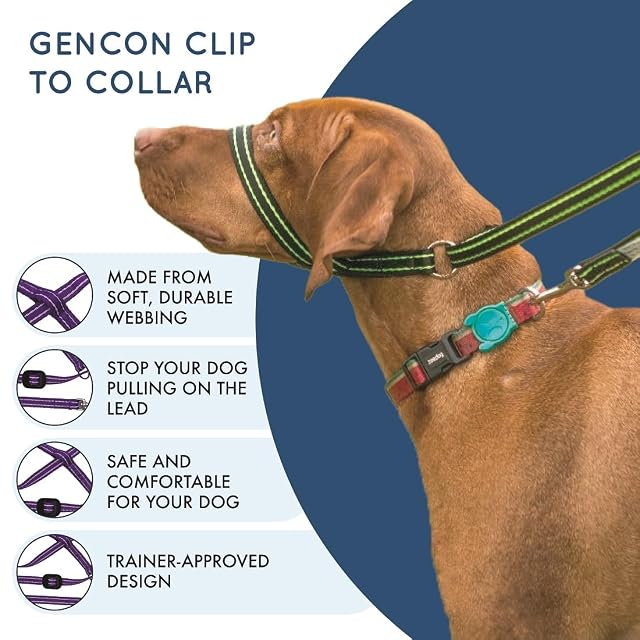 Foto 2 de 7 de Gencon - Collar de cabeza y correa para perro de clip a collar - Aprobado por entrenador