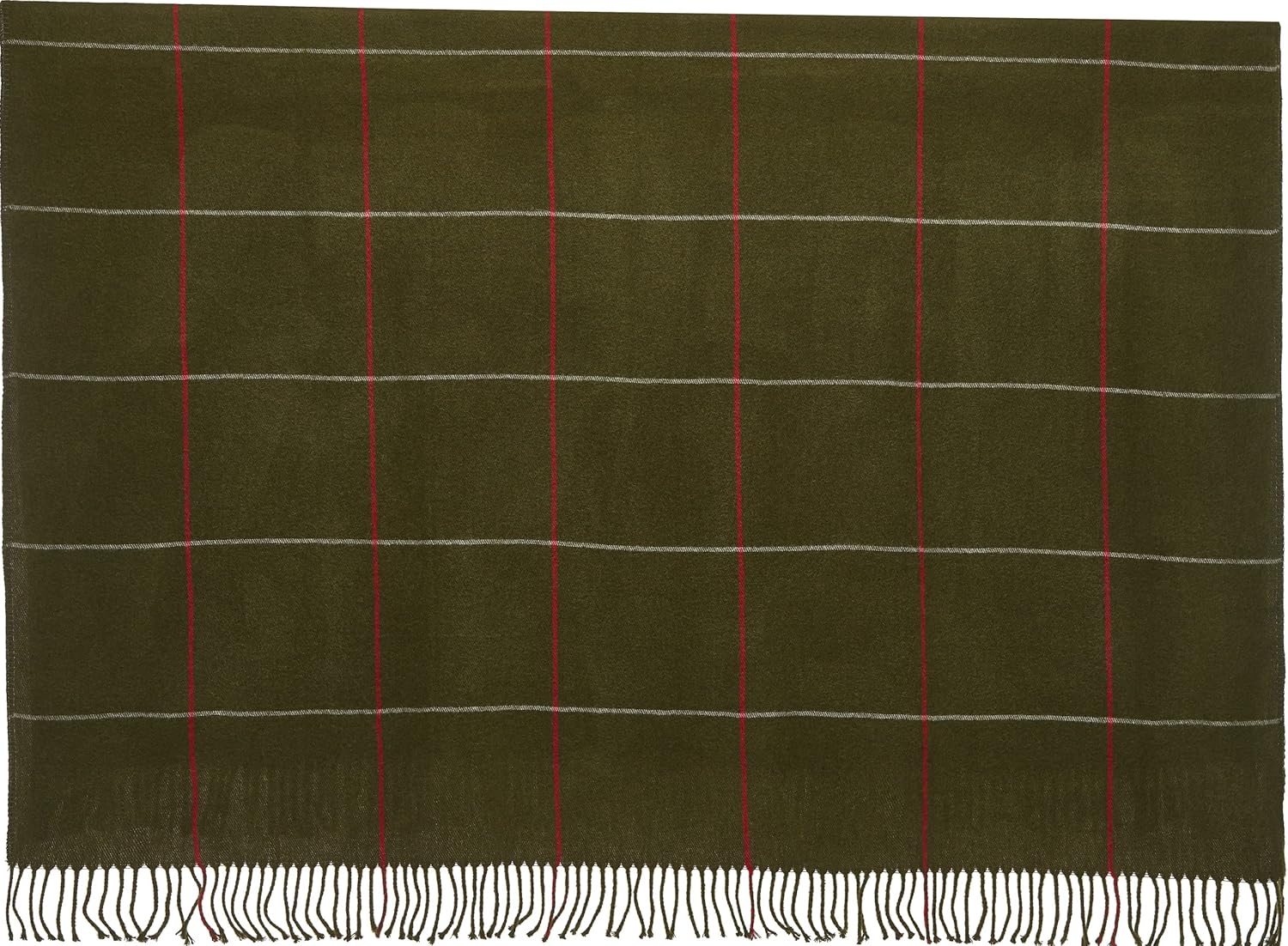 Arus Acrylic Highlands Collection Queen Size Tartan Plaid Design Throw Blanket Green-Olive, 60x80 inches - Image 4