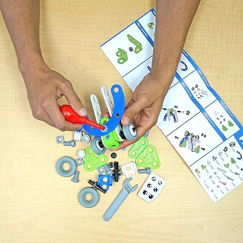 Miniatura 4 de Hoopla Toys Construye y juega Drifter2 en 1 de alta velocidad juguete de construcción con herramientas de juguete y llaves para niños pequeños