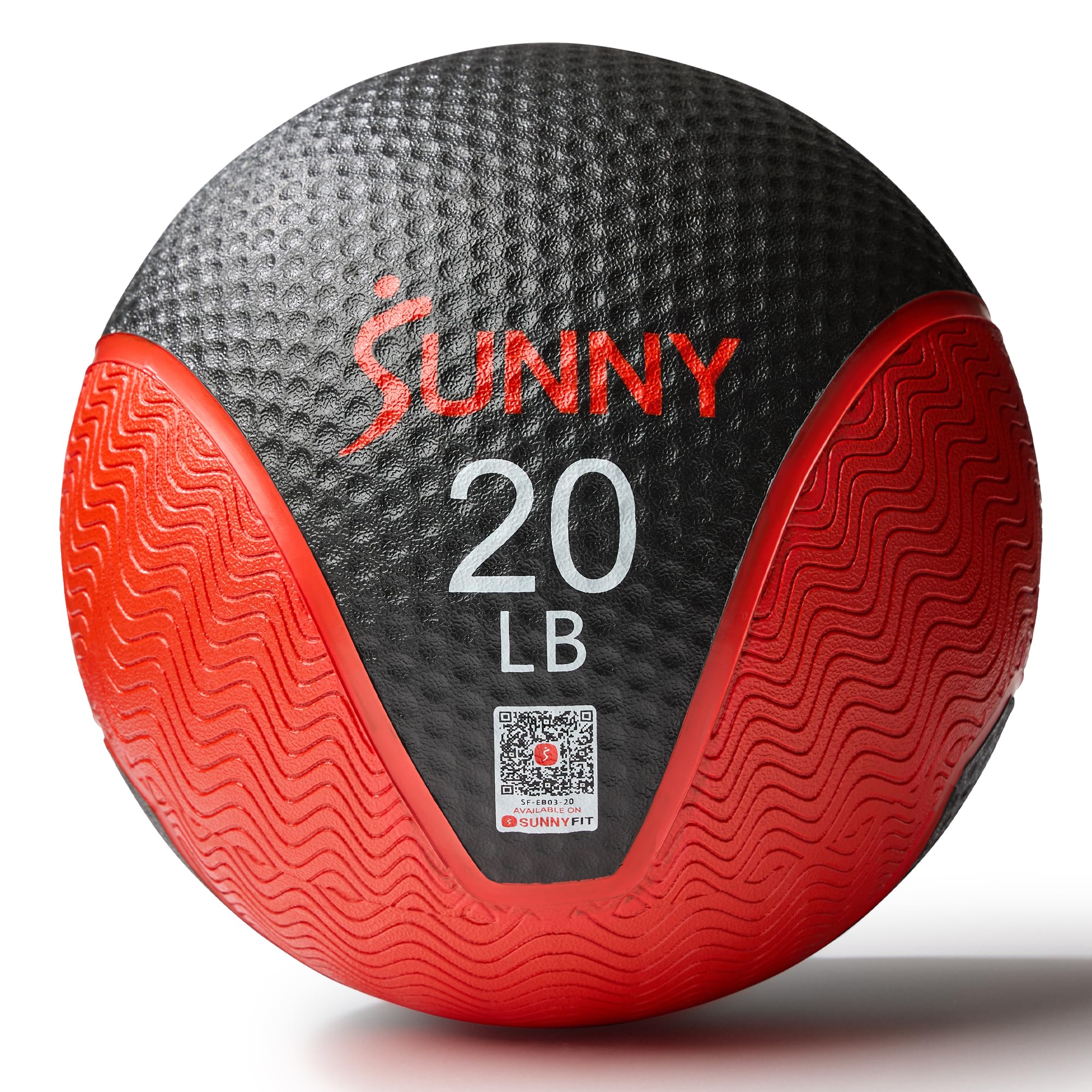 Sunny Health &amp; Fitness Medicine Ball with Premium Dual Textured Grip