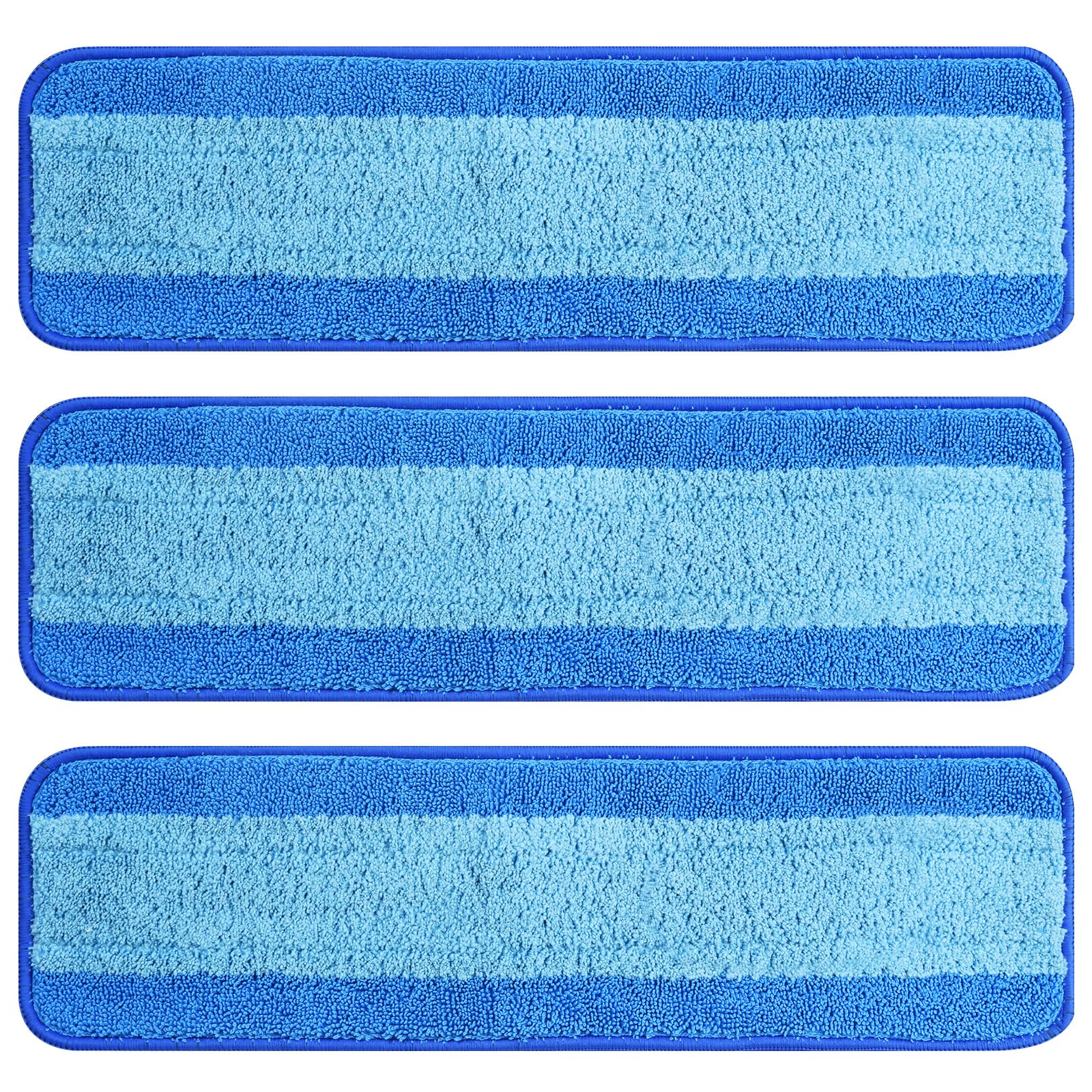3 Pack Microfiber Cleaning Mop Pads for Bona Mop, Washable & Reusable Replacement Mop Pad for Stone, Hardwood, Tile Floors