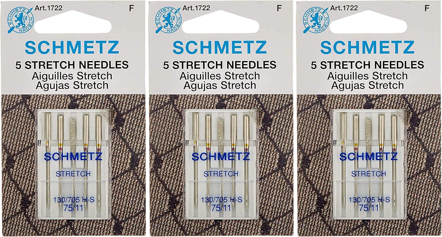 Schmetz 1722 Stretch Needles, 130/705 H-S 75/11, 5 per Pack 3 Pack New