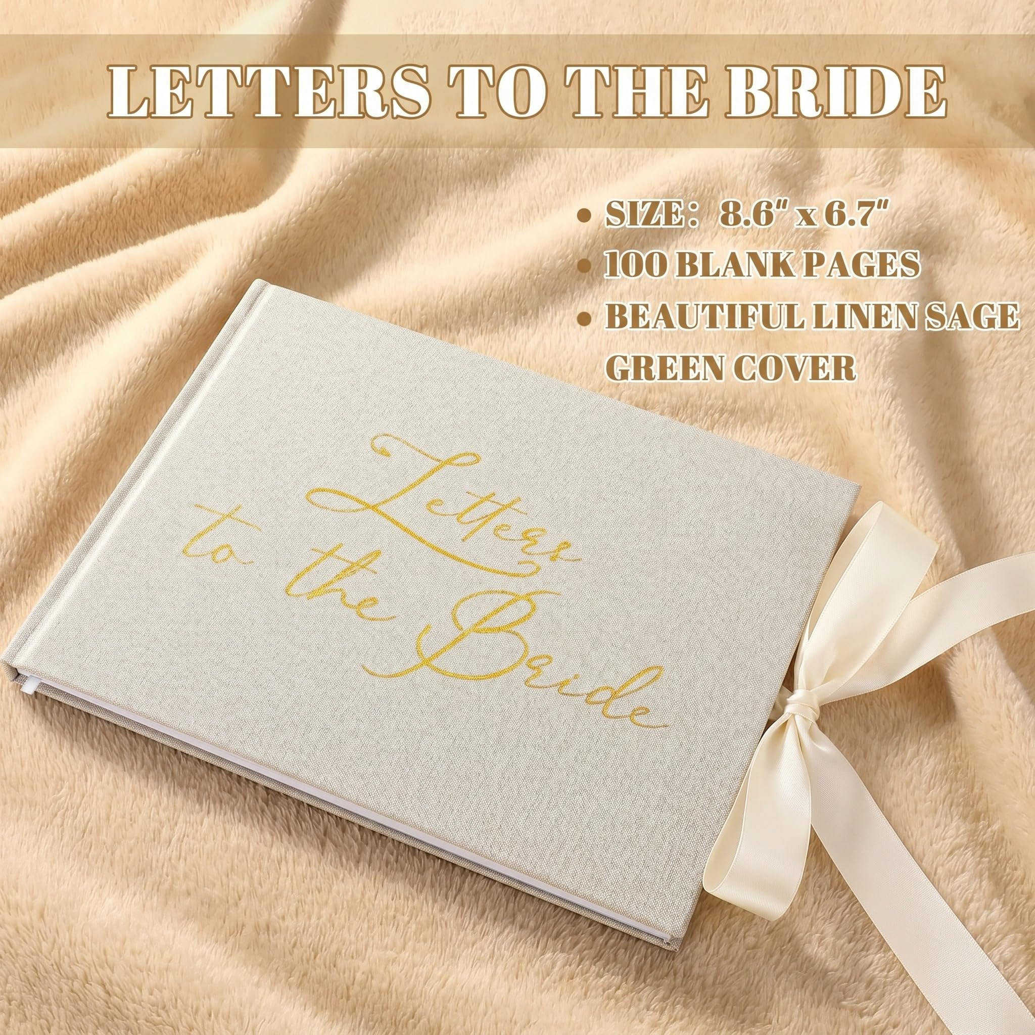 Libro de invitados de boda de 21.6 x 17.8 cm, cartas para la novia, álbum de recortes, libro de recuerdos de boda, álbum de recortes DIY de papel en blanco, álbum de fotos, libro de firmas de