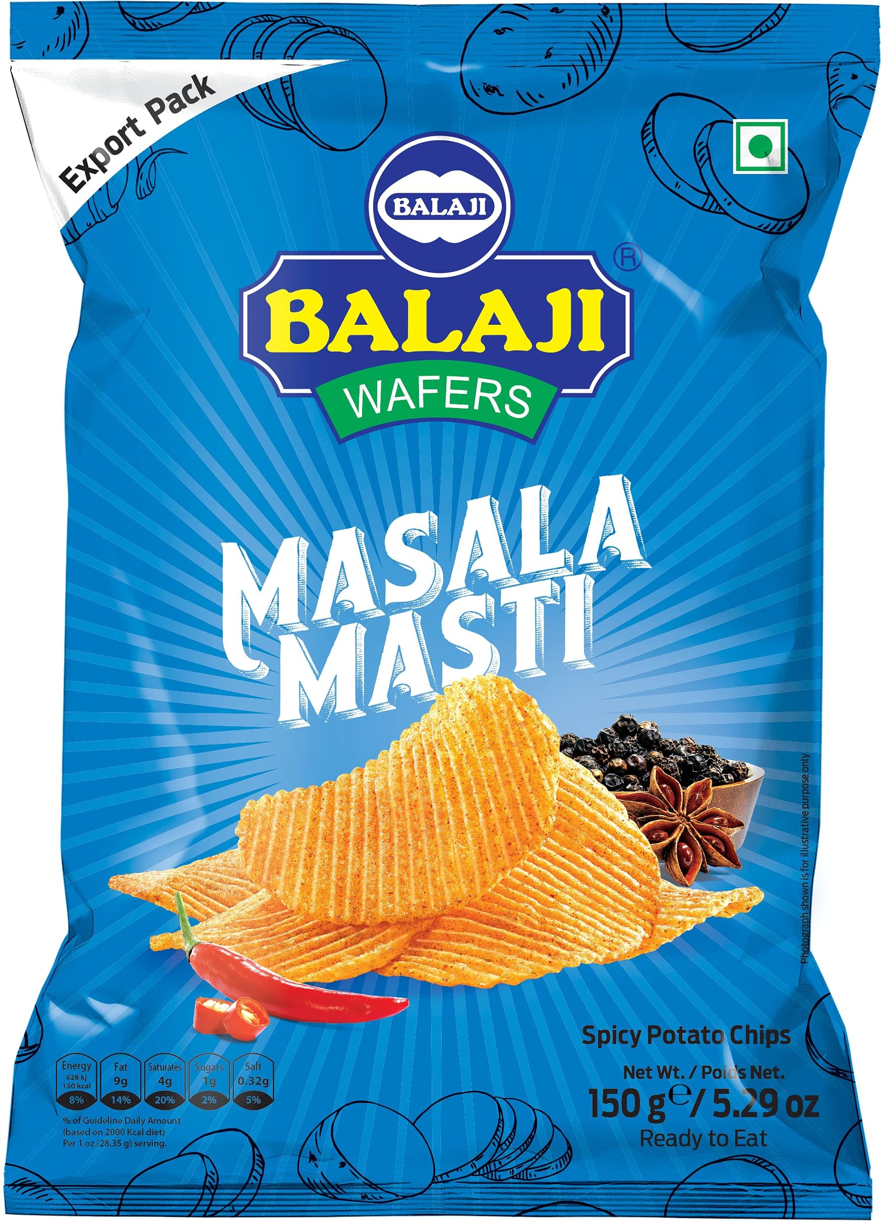 BALAJI MAGIC MASALA SPICY POTATO WAFER 150 GM